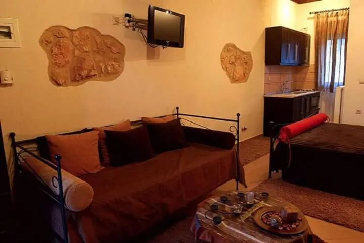 Seating area, Bed in Pansion Anastasia