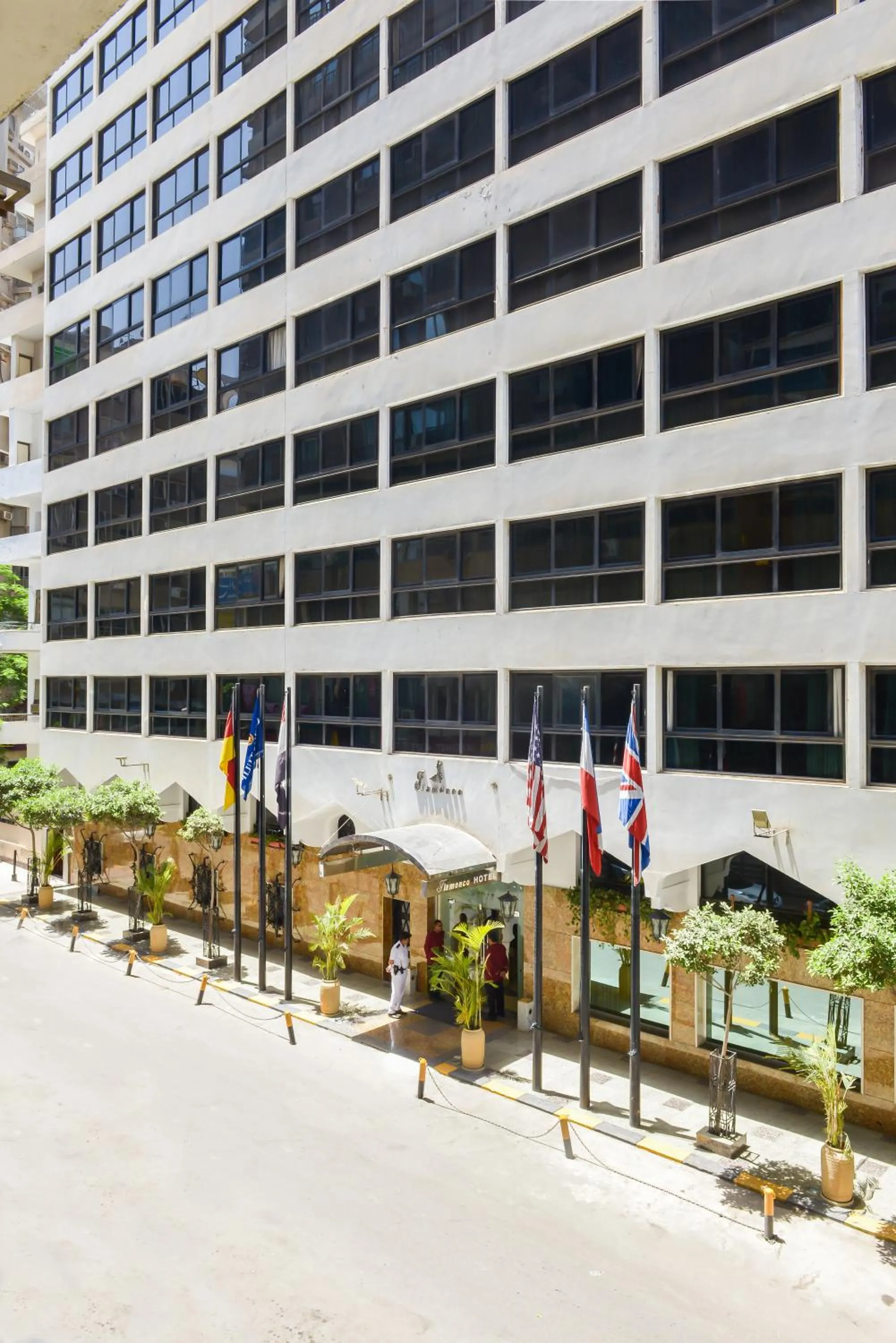 Quiet street view in Hotel Flamenco Cairo