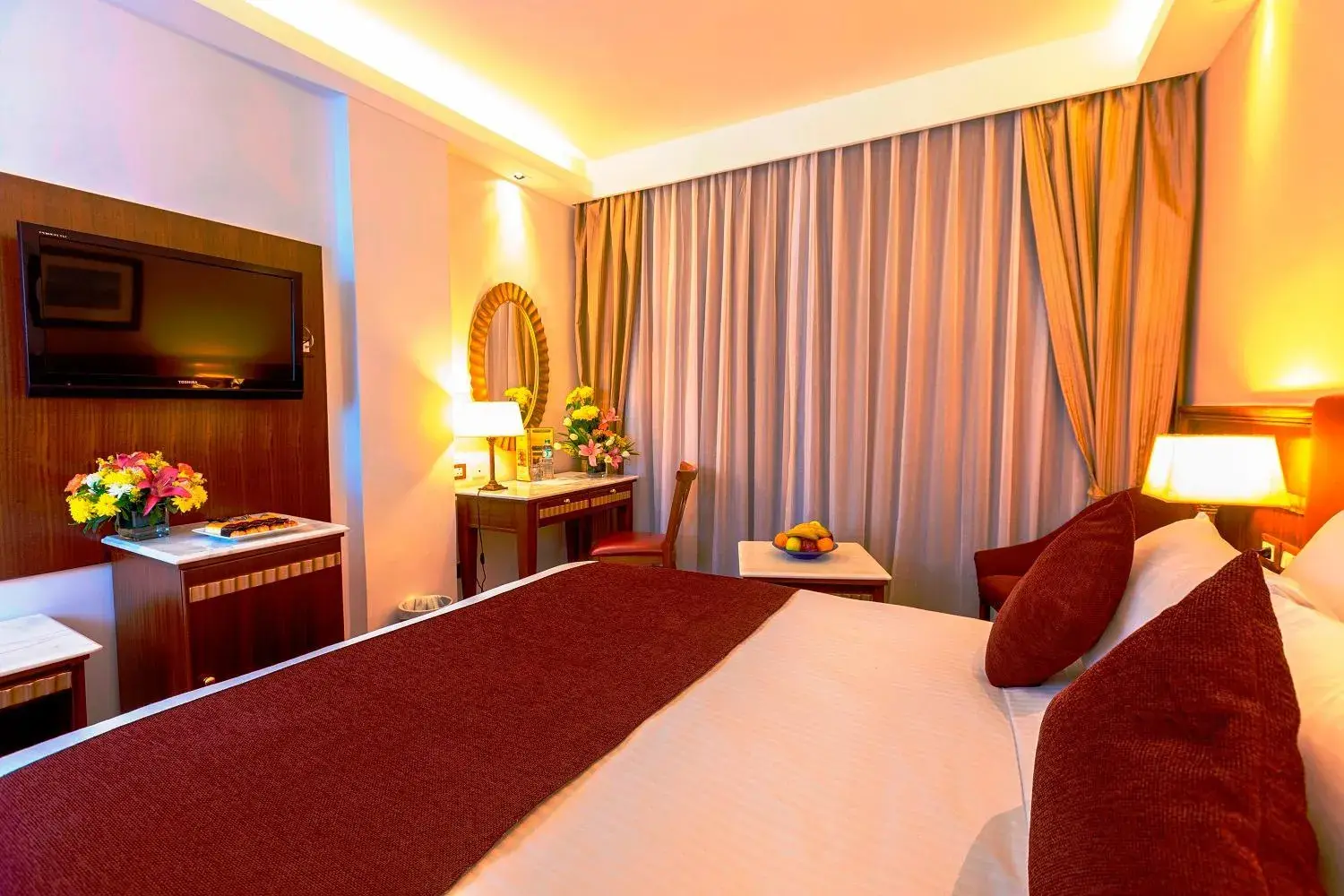 Bed in Hotel Flamenco Cairo Bed in Hotel Flamenco Cairo