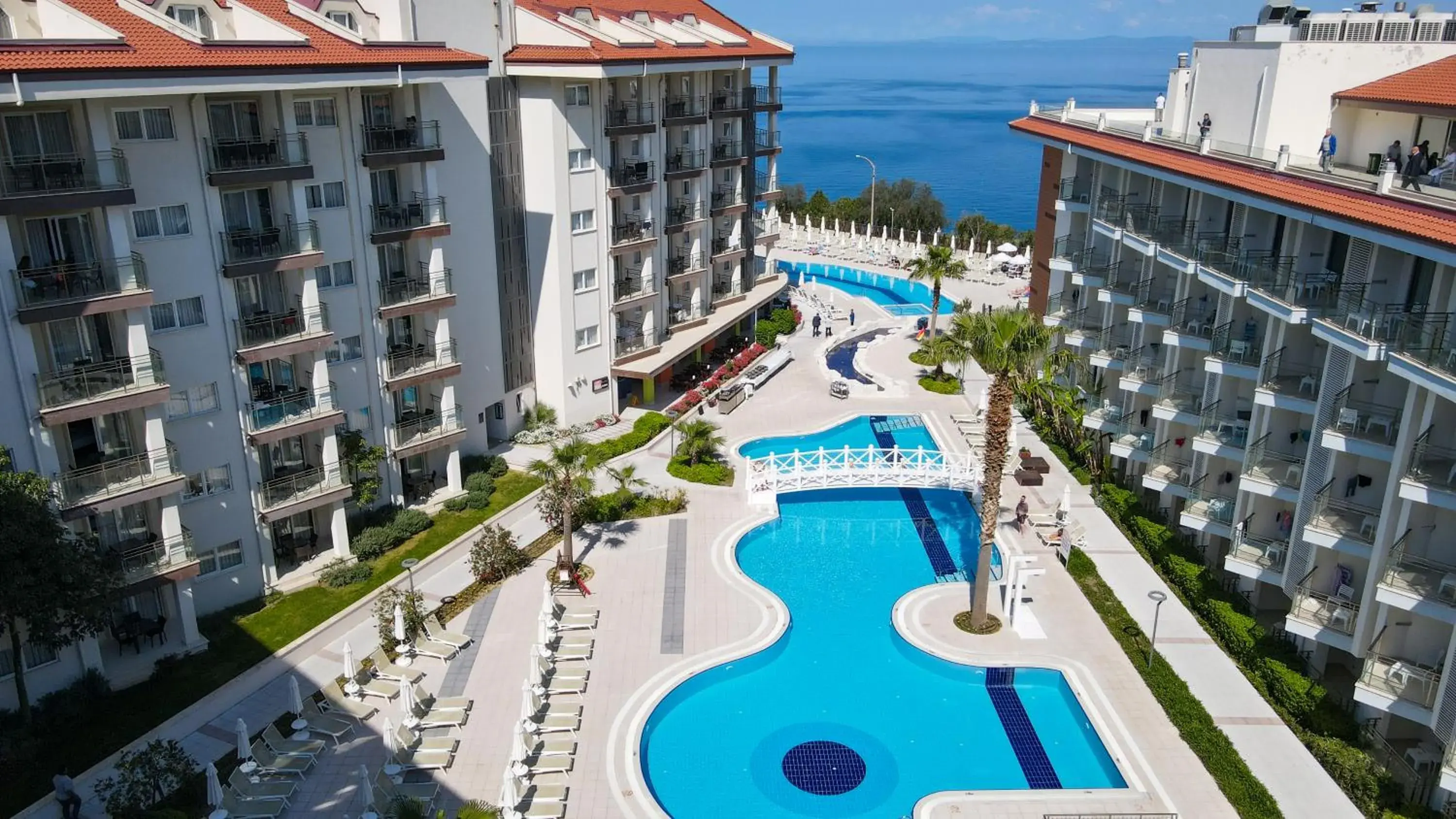 Pool view in Ramada Hotel & Suites by Wyndham Kusadasi Pool view in Ramada Hotel & Suites by Wyndham Kusadasi
