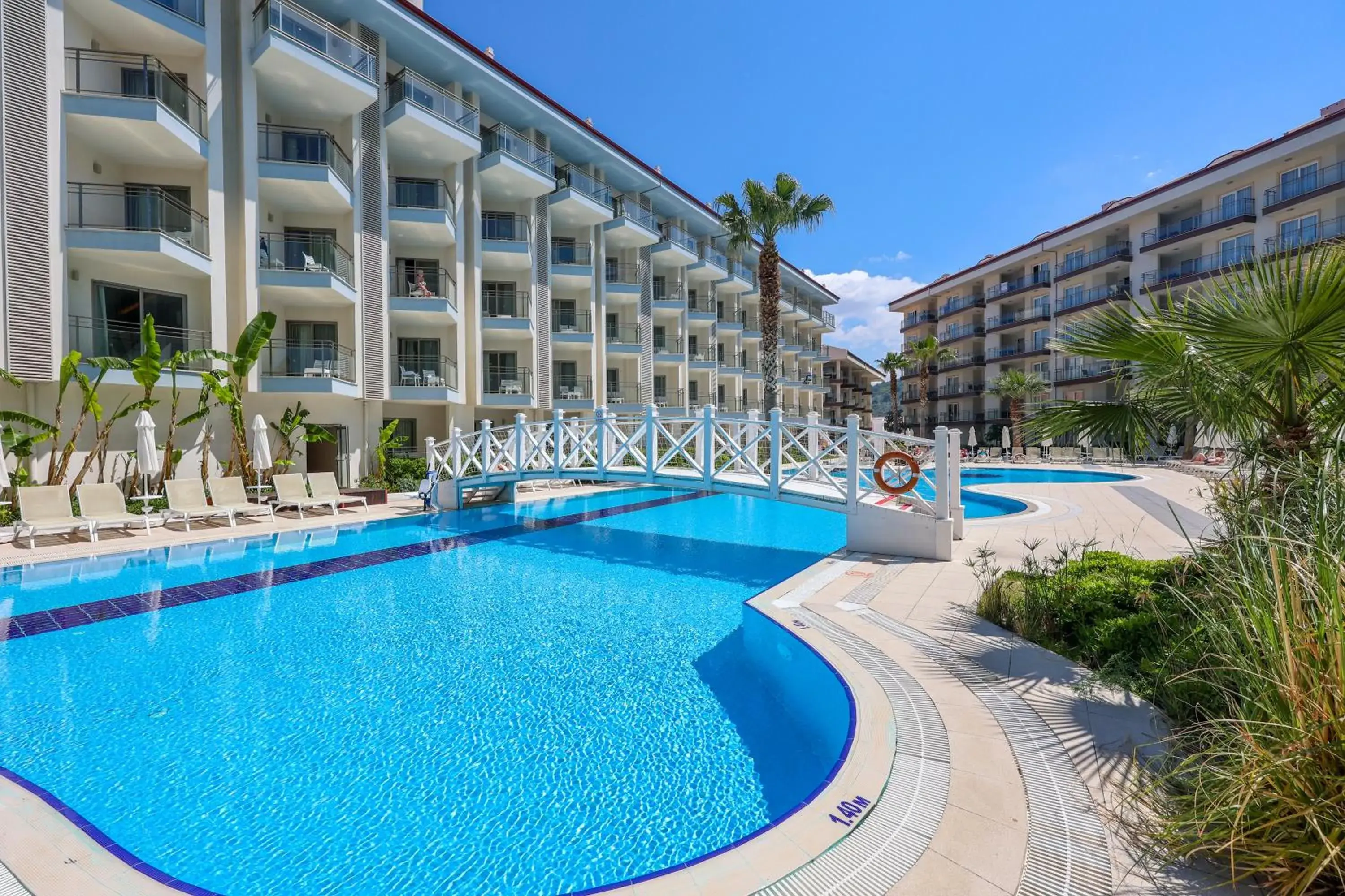 Pool view in Ramada Hotel & Suites by Wyndham Kusadasi Pool view in Ramada Hotel & Suites by Wyndham Kusadasi