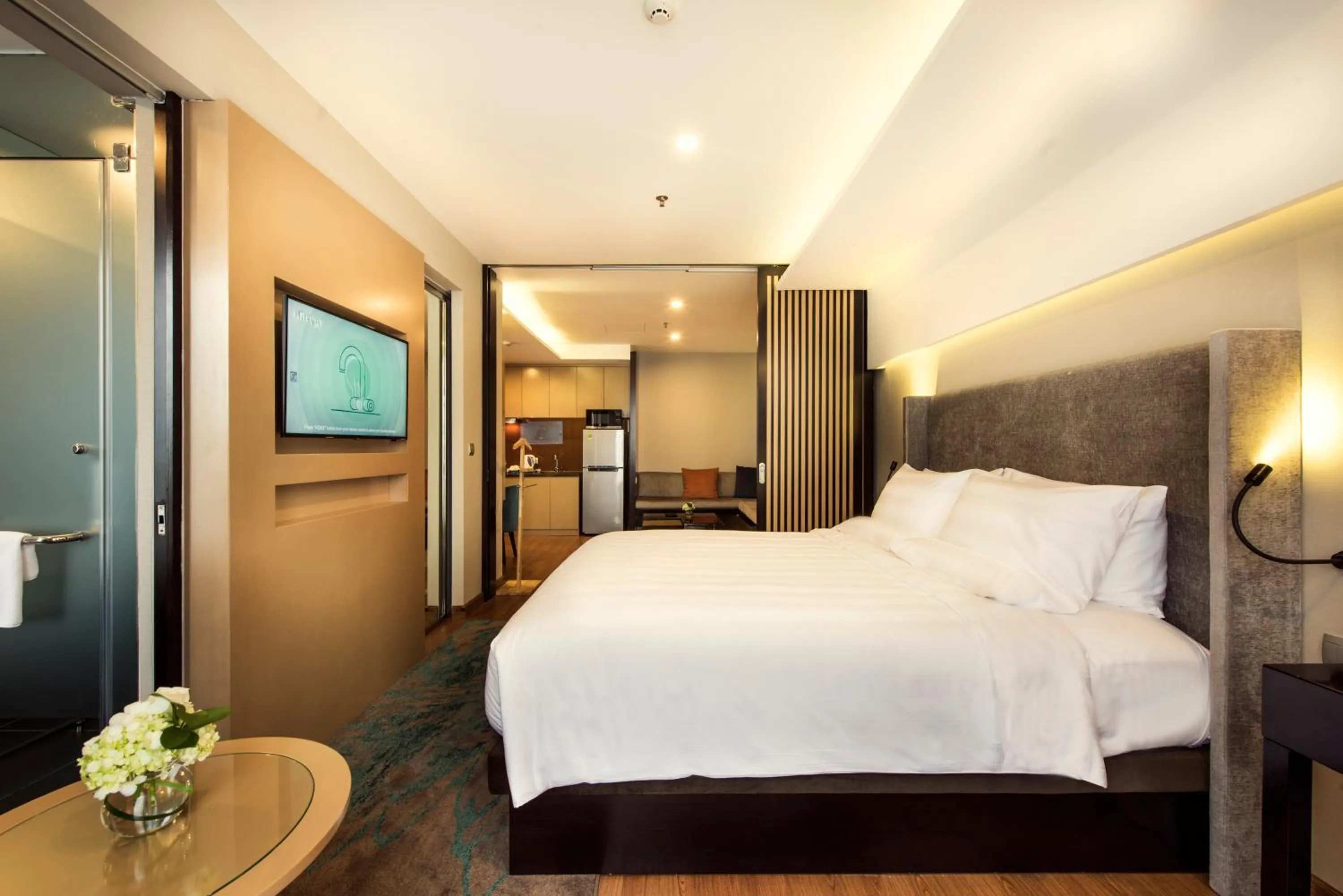 Shower, Bed in Novotel Suites Hanoi