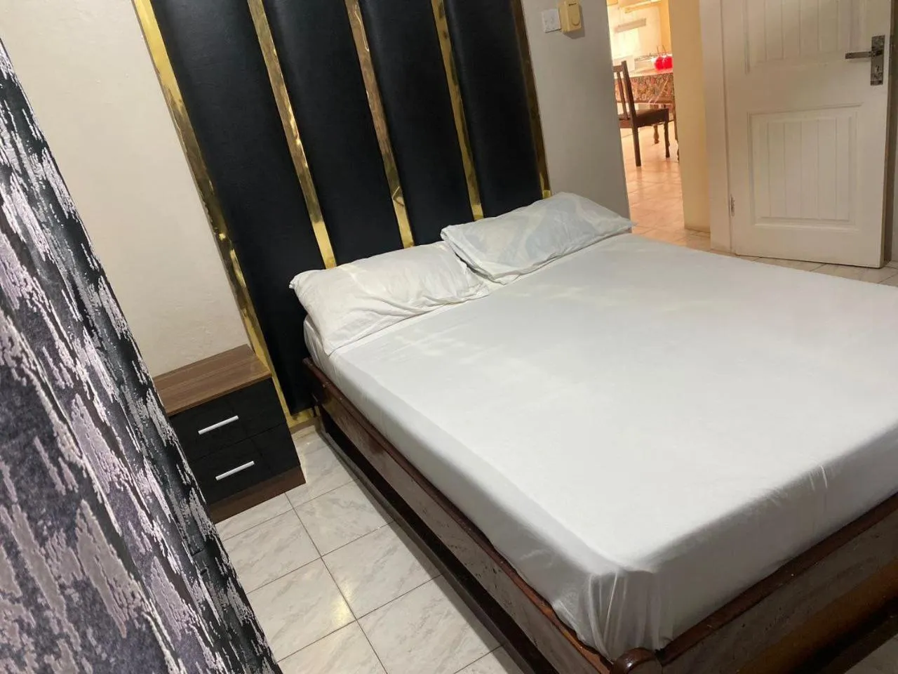 Bedroom, Bed in Harmony house apartments