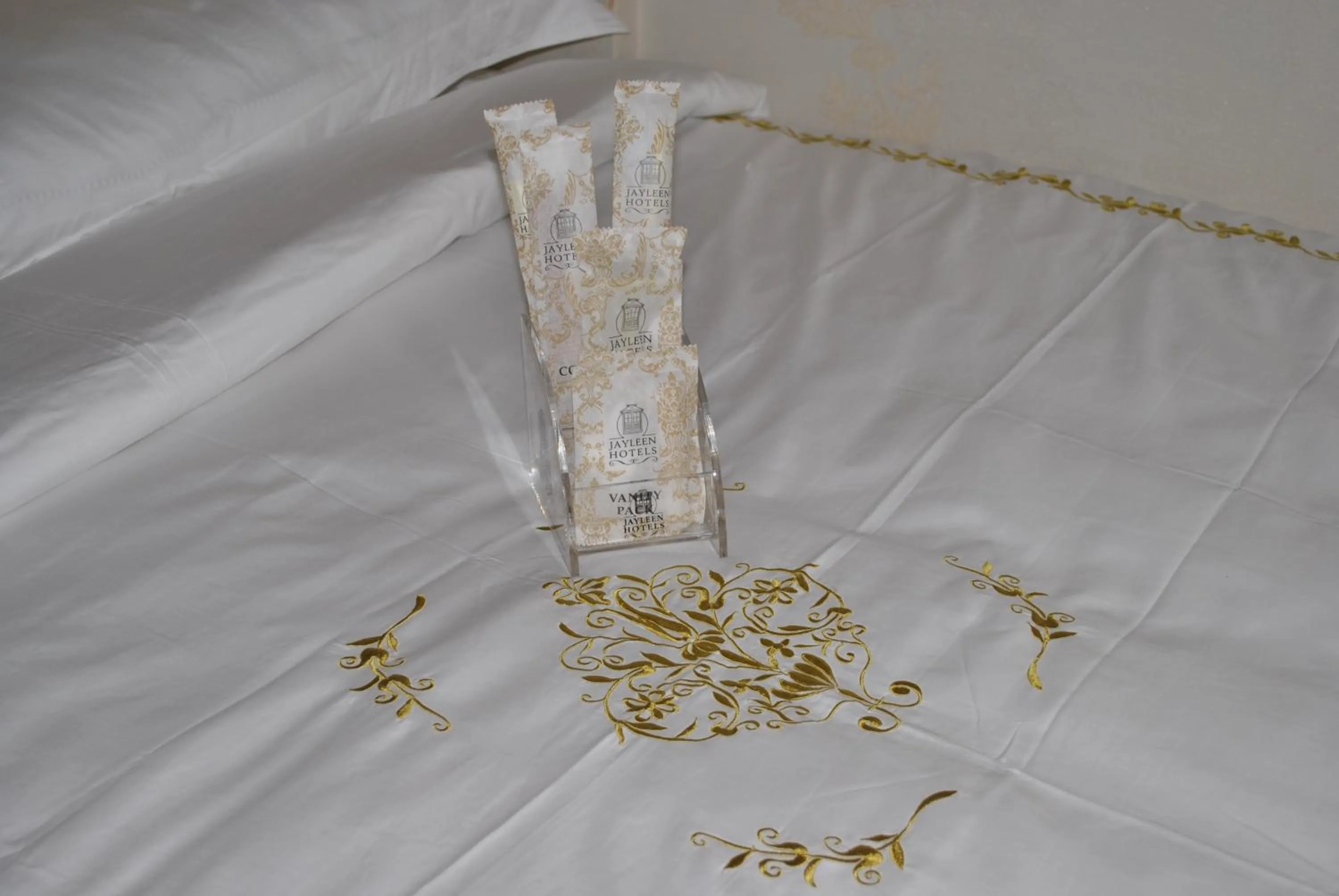 Decorative detail, Bed in Jayleen Clarke Quay Hotel