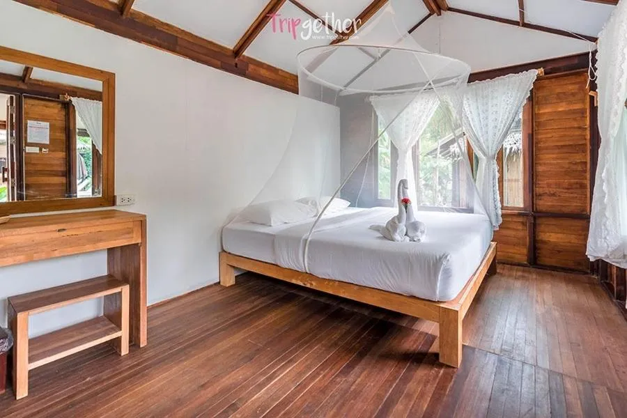 Bed in Jungle Koh Kood Resort