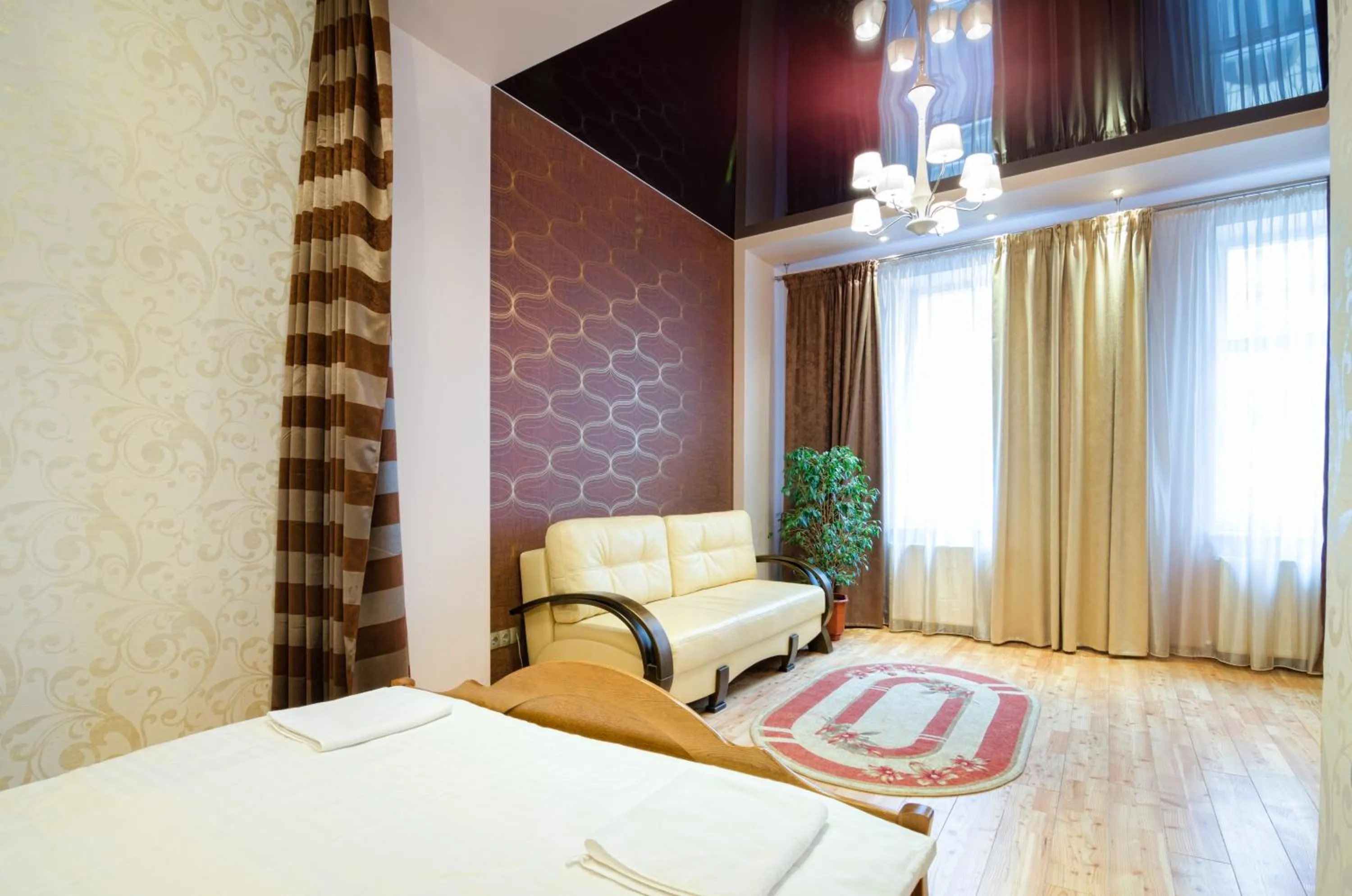 Seating area in LEOGRAND Apartments on Doroshenka 34