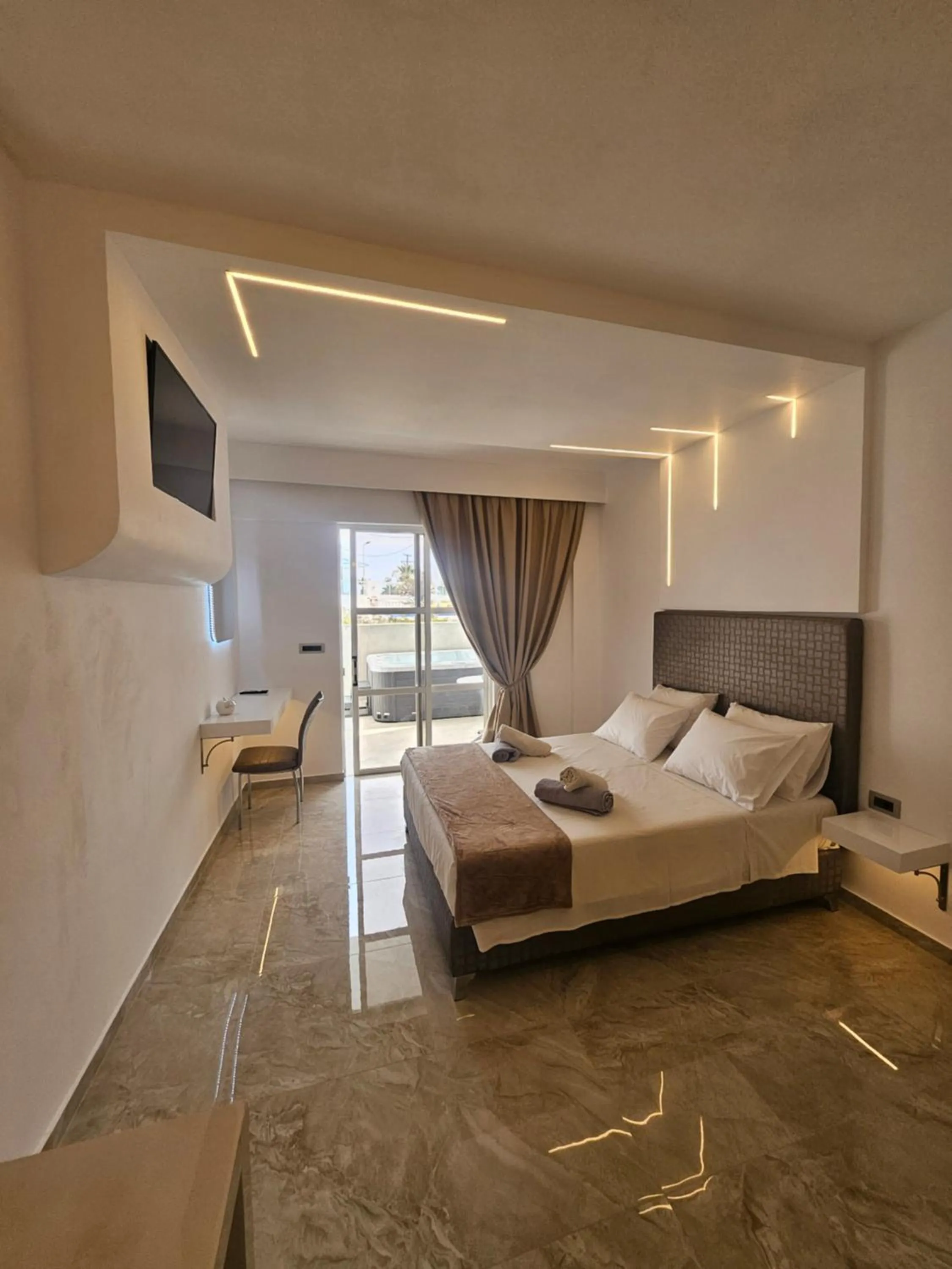 Bedroom, Bed in Casa Blue Sarantis