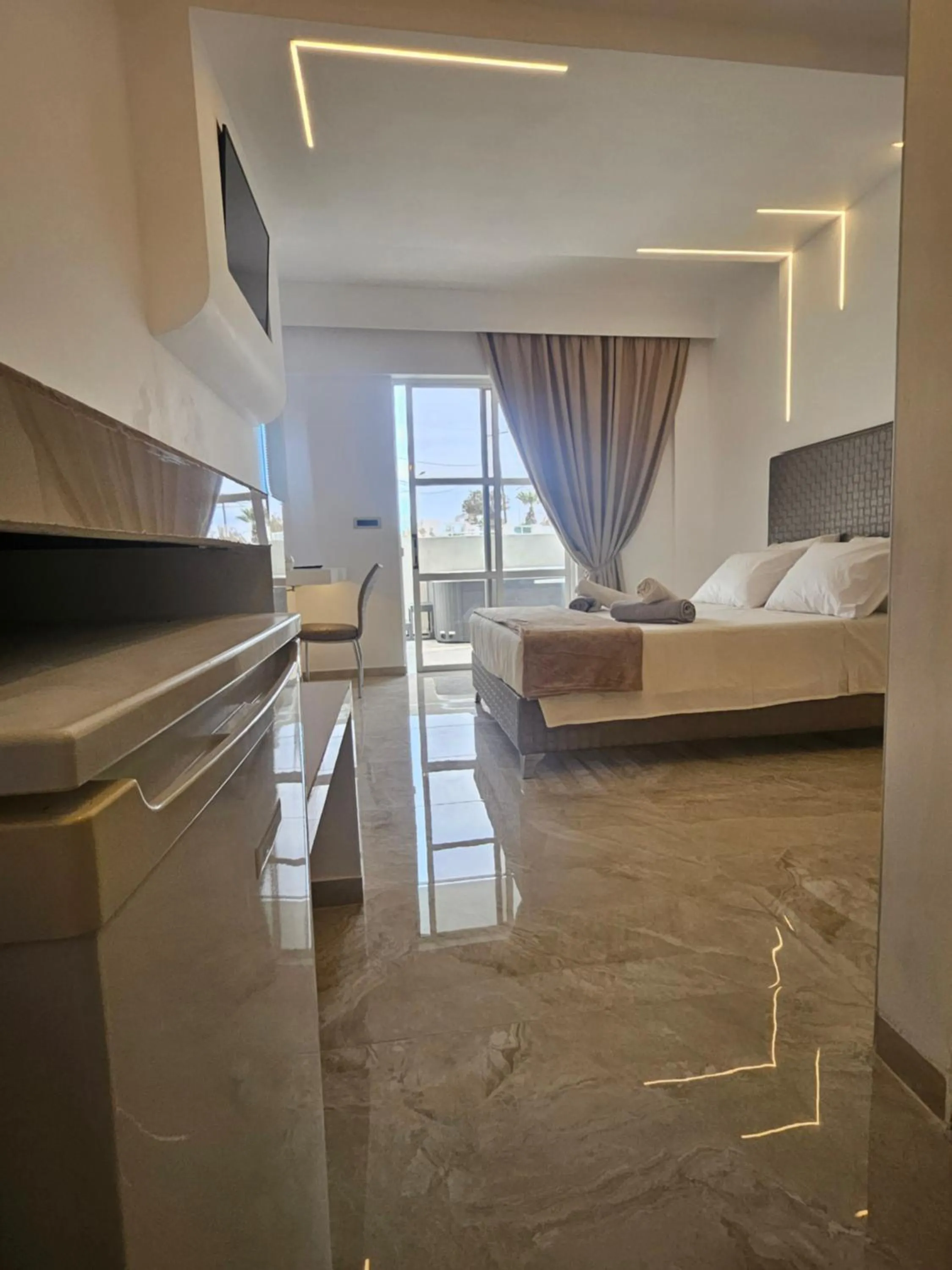 Bedroom, Bed in Casa Blue Sarantis