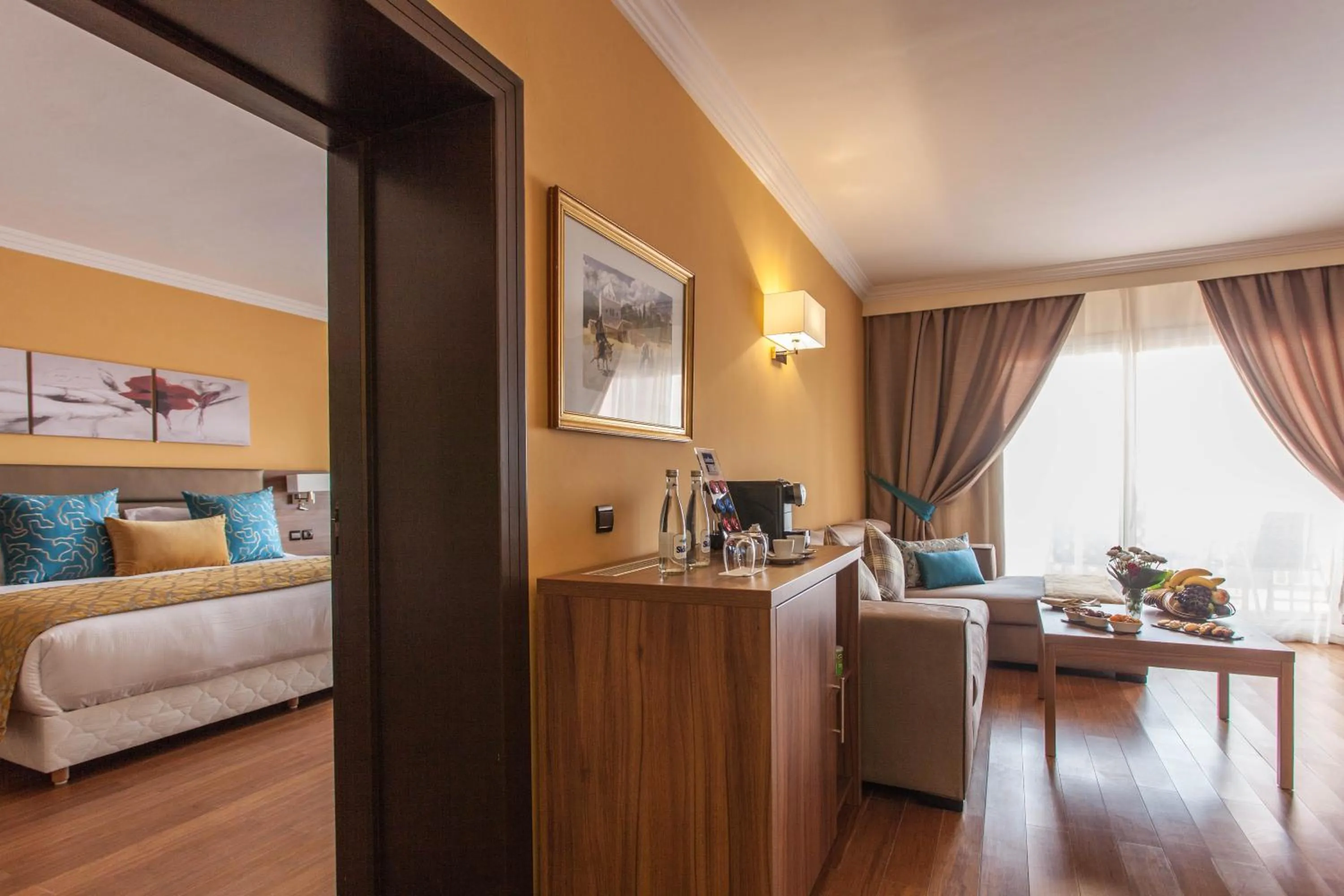 Living room, Bed in Savoy Le Grand Hotel Marrakech