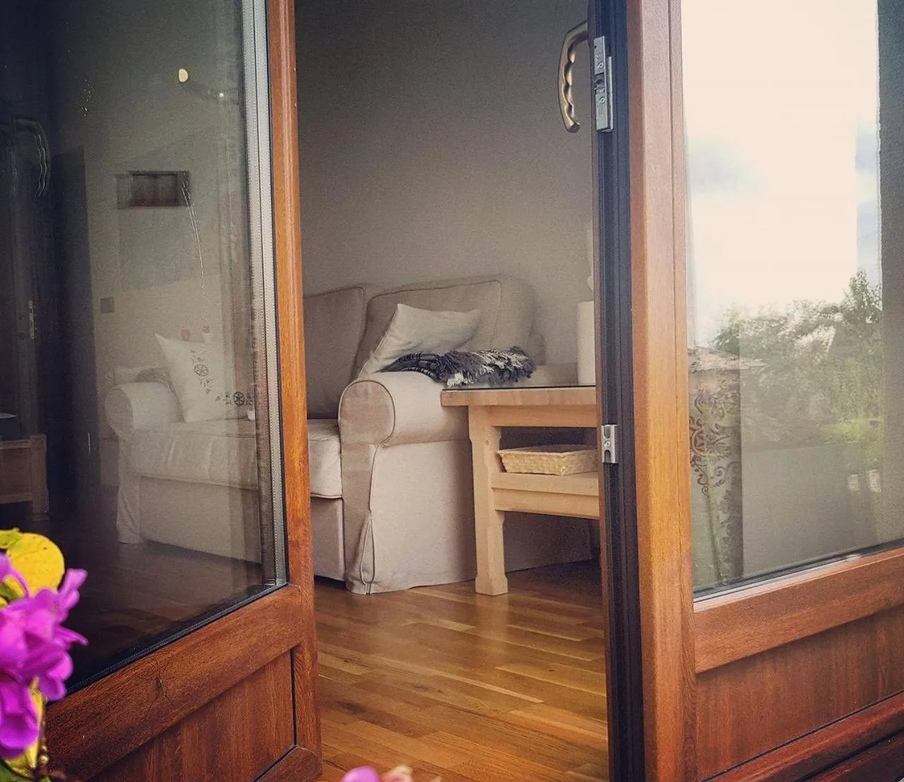 Balcony/Terrace in Siumno Izba B&B Brzegi