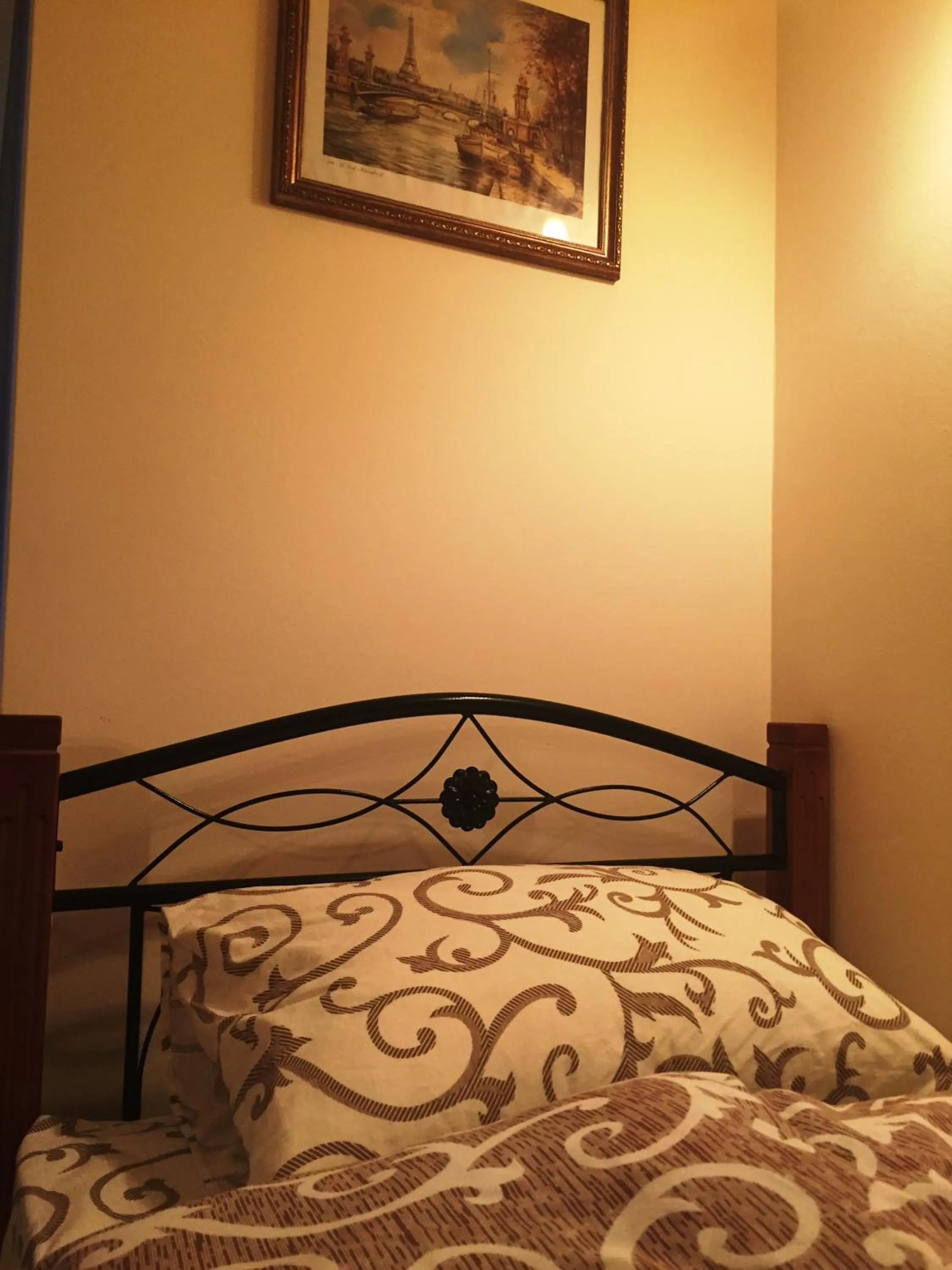 Decorative detail, Bed in Westend hostel Kyiv