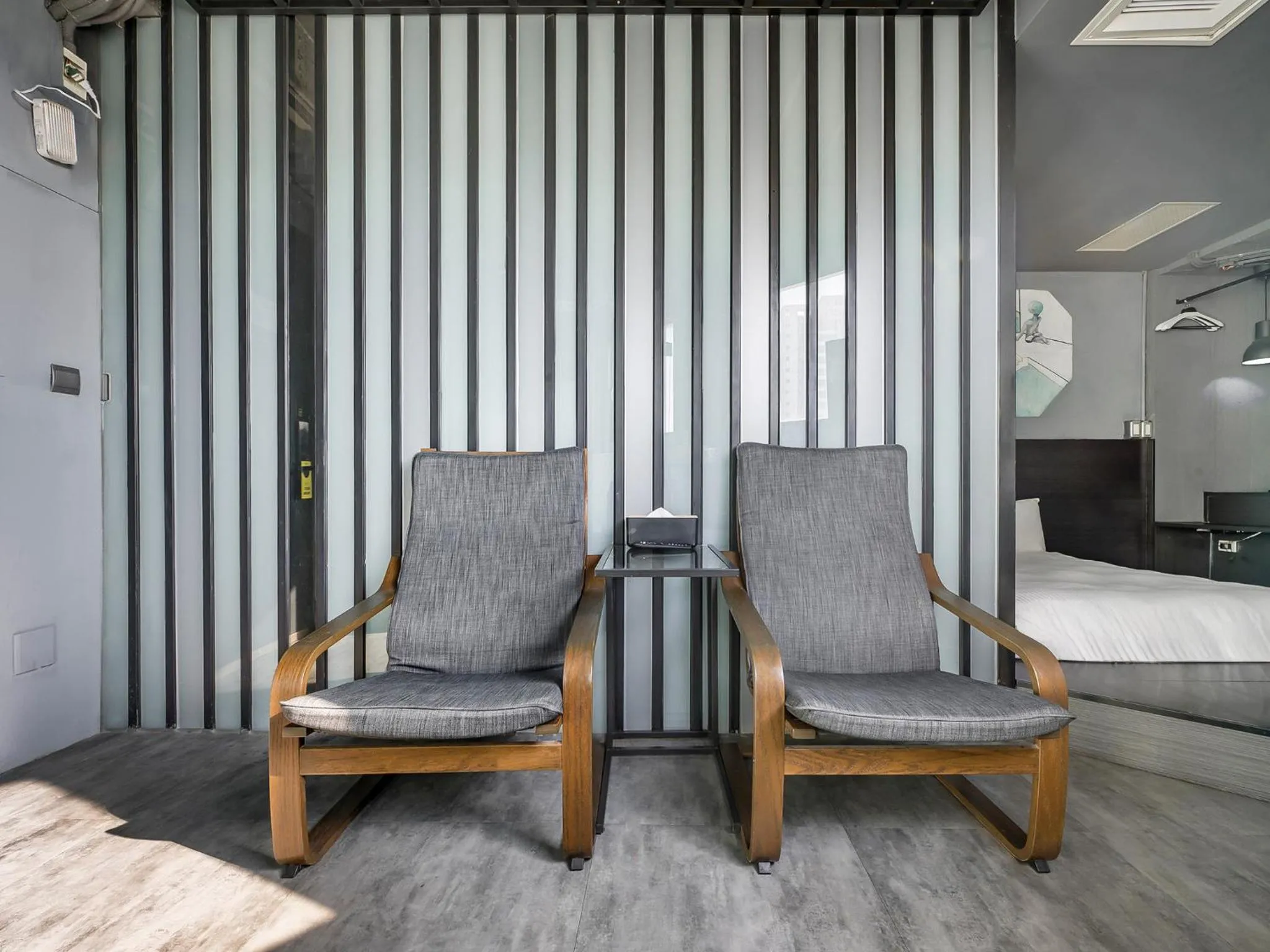 Bed in CHECK inn Taichung Liming