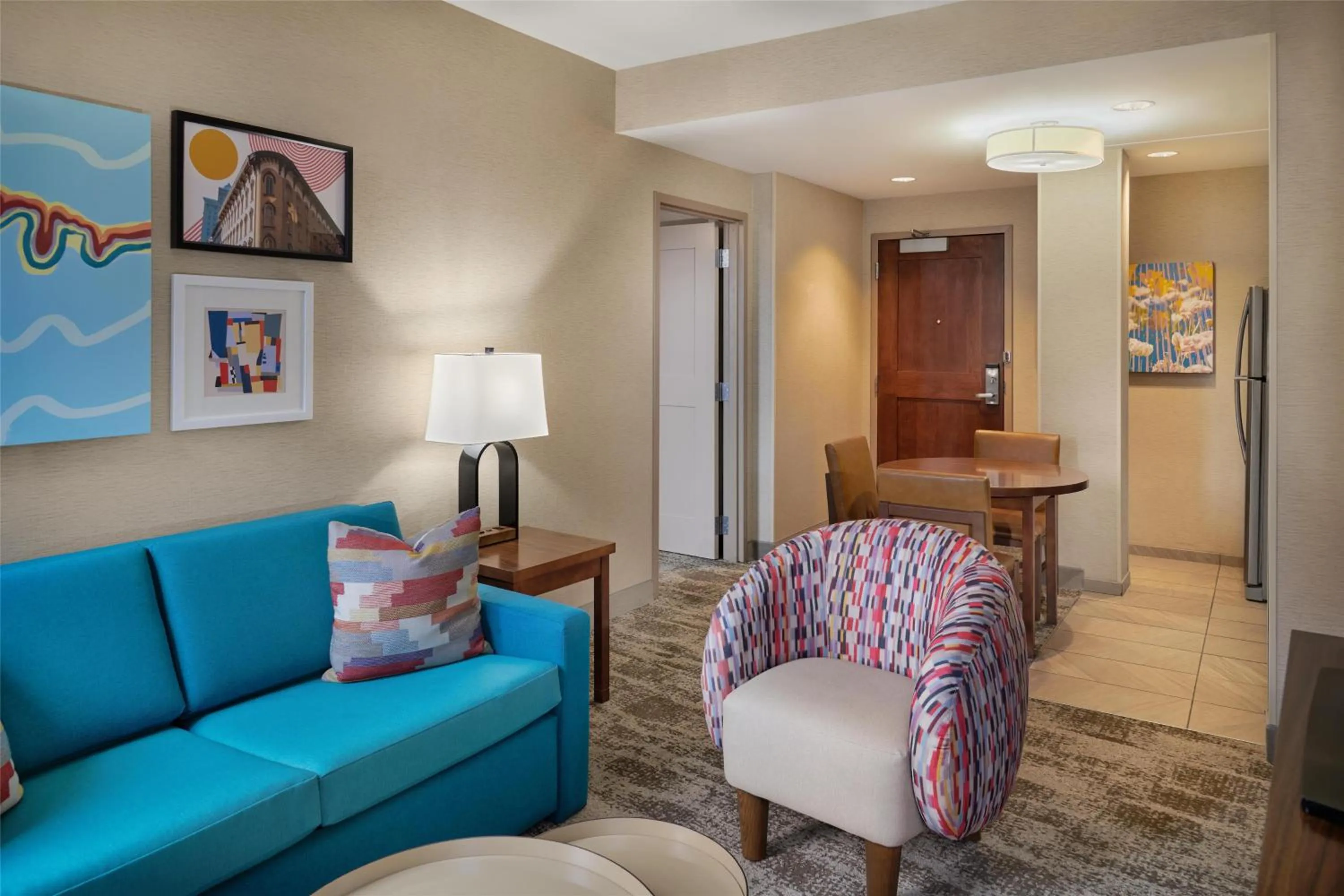 Living room in Homewood Suites by Hilton Grand Rapids Downtown