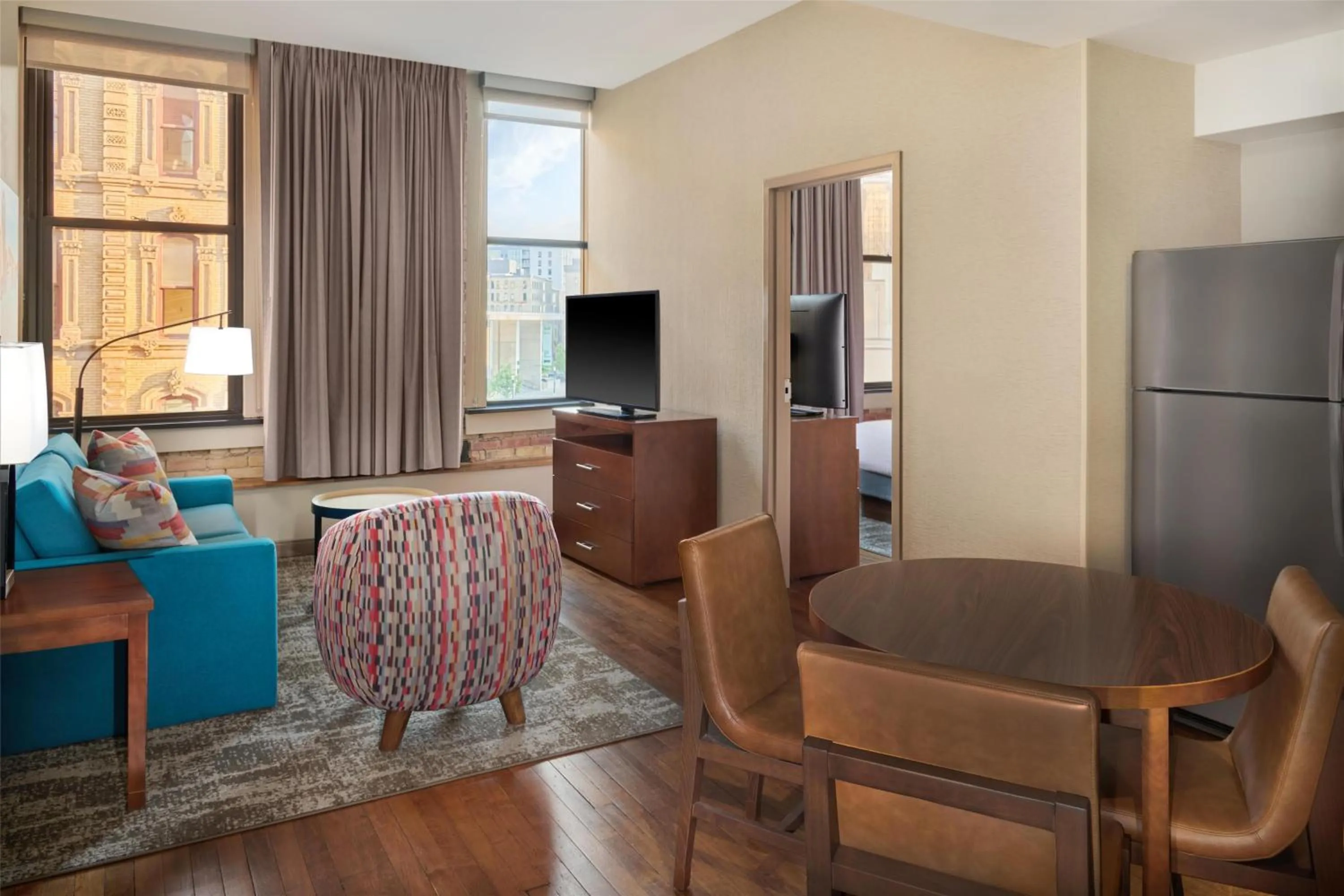 Living room in Homewood Suites by Hilton Grand Rapids Downtown