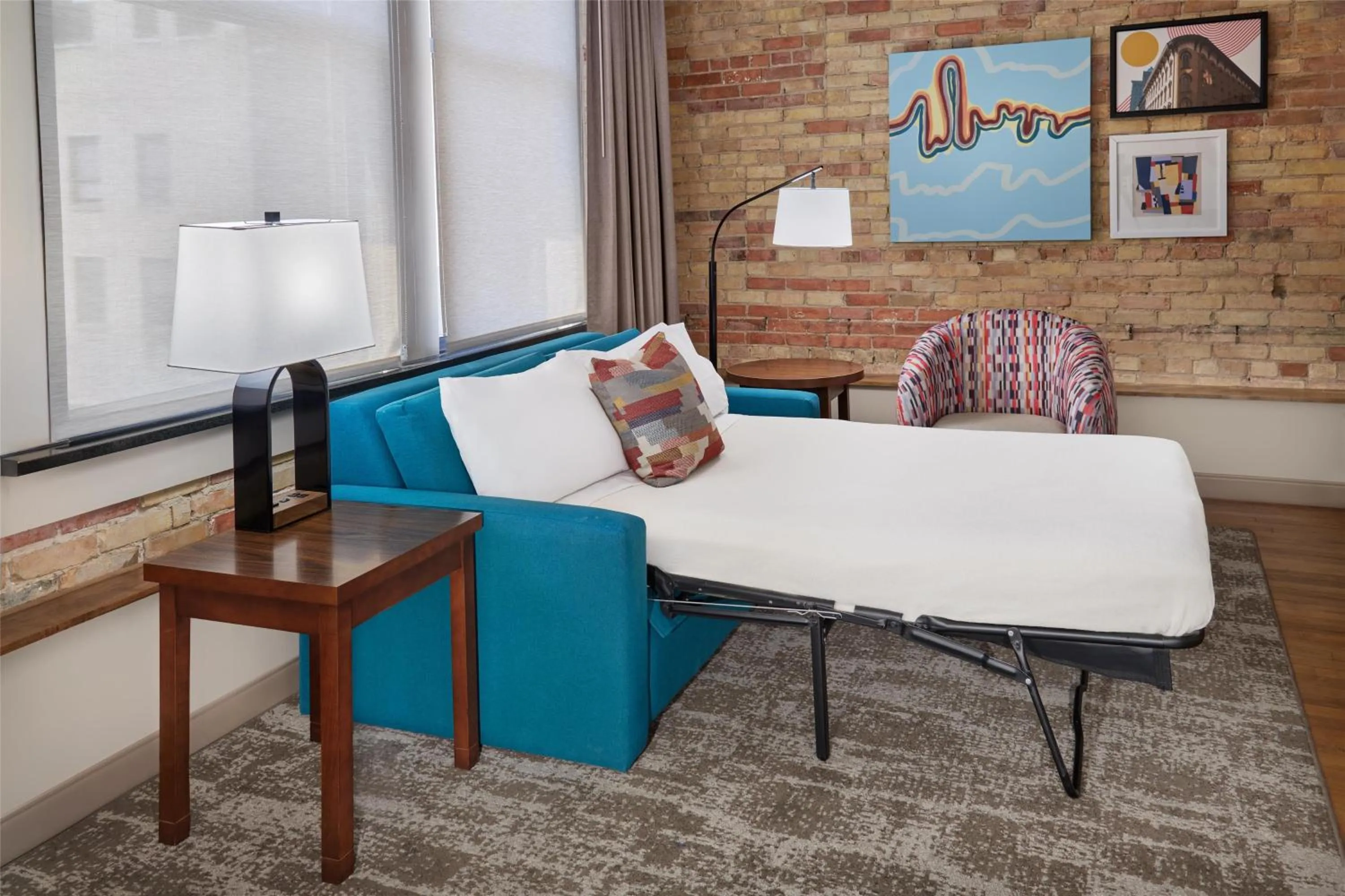 Living room in Homewood Suites by Hilton Grand Rapids Downtown