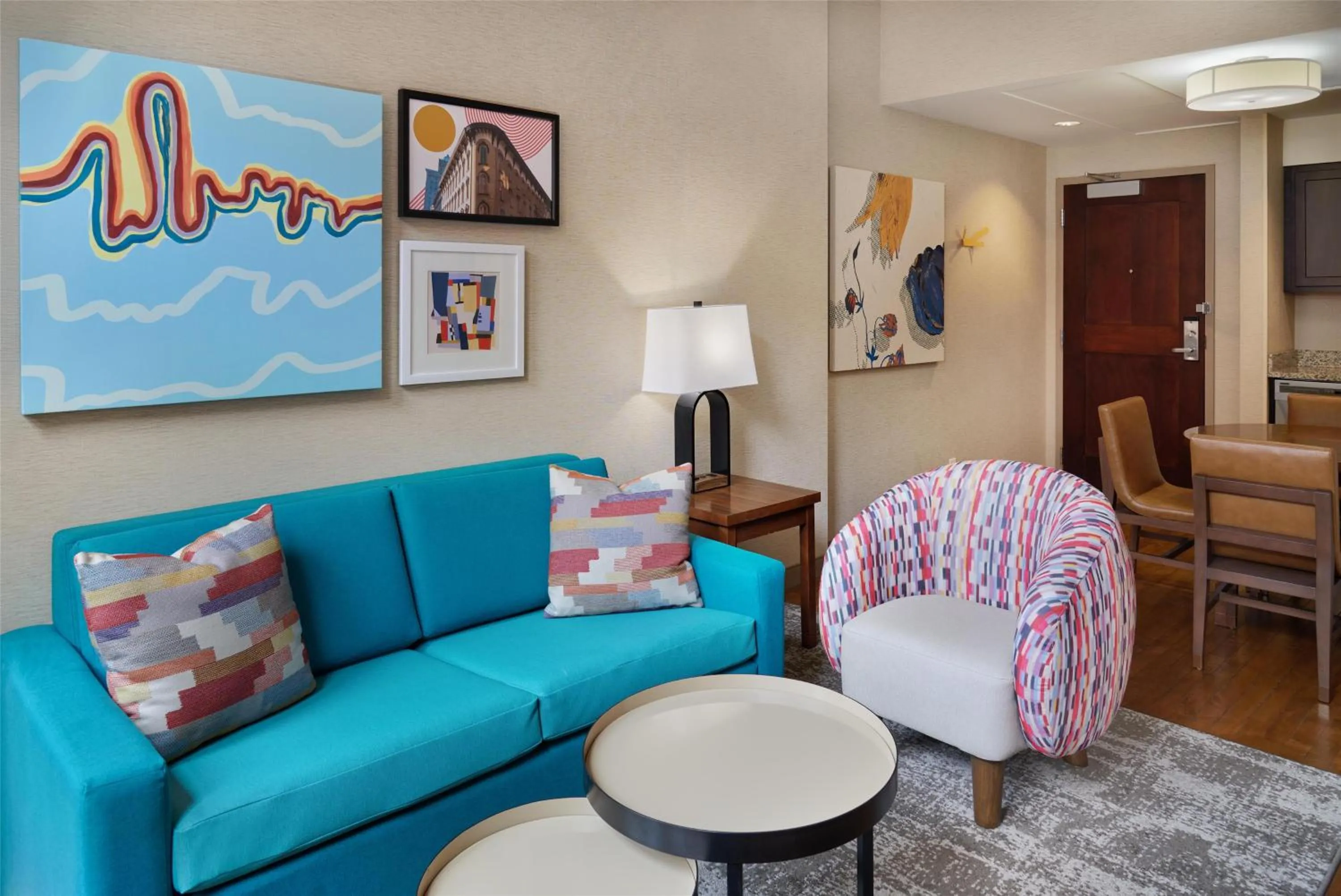 Living room in Homewood Suites by Hilton Grand Rapids Downtown