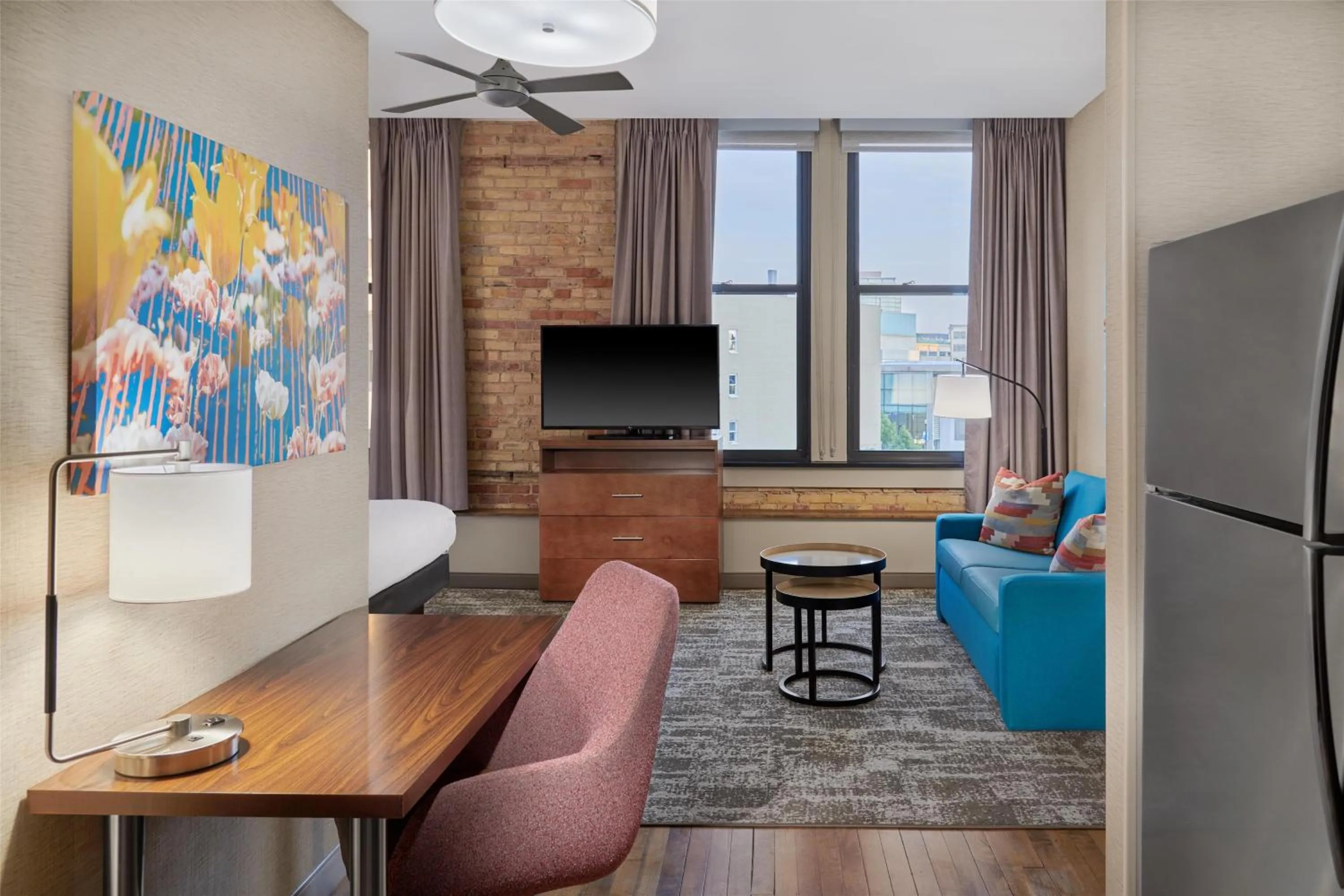 Living room in Homewood Suites by Hilton Grand Rapids Downtown