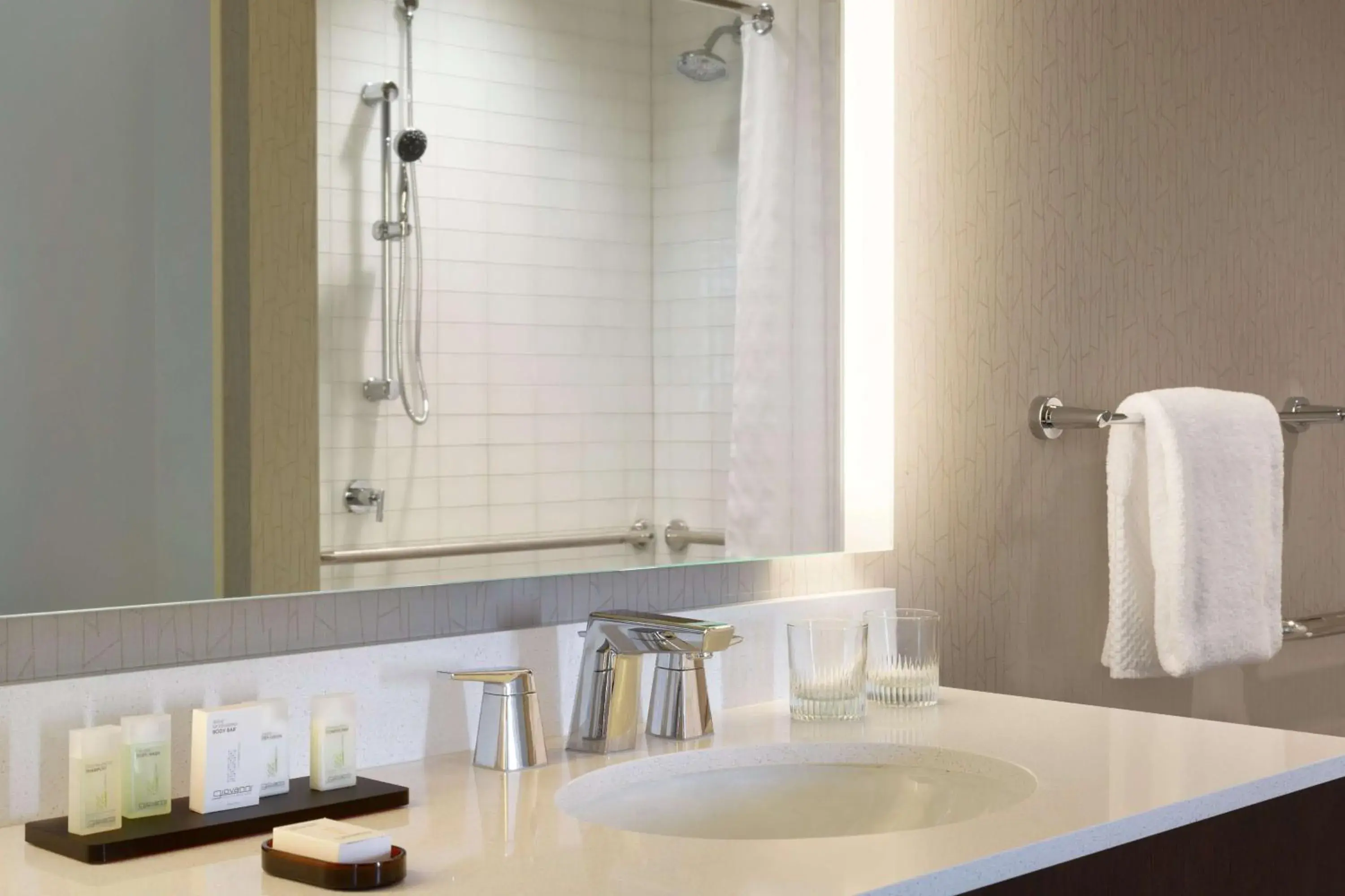 Two-Bedroom Queen Suite - Hearing Accessible with Bath Tub in Embassy Suites by Hilton The Woodlands Two-Bedroom Queen Suite - Hearing Accessible with Bath Tub in Embassy Suites by Hilton The Woodlands