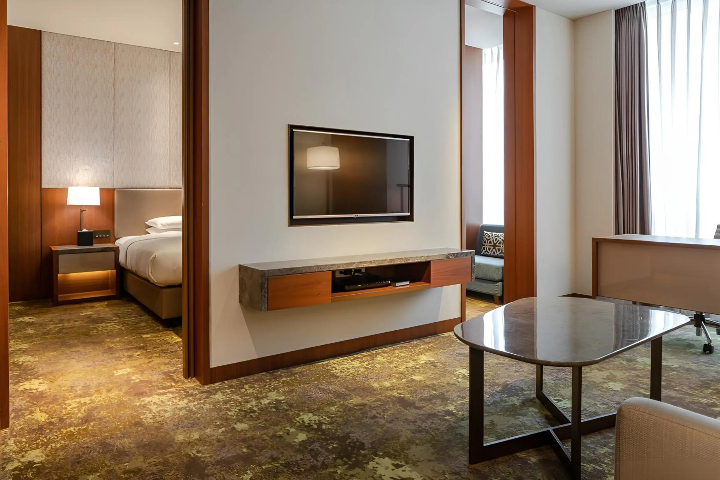 TV and multimedia, Bed in Courtyard by Marriott Taipei