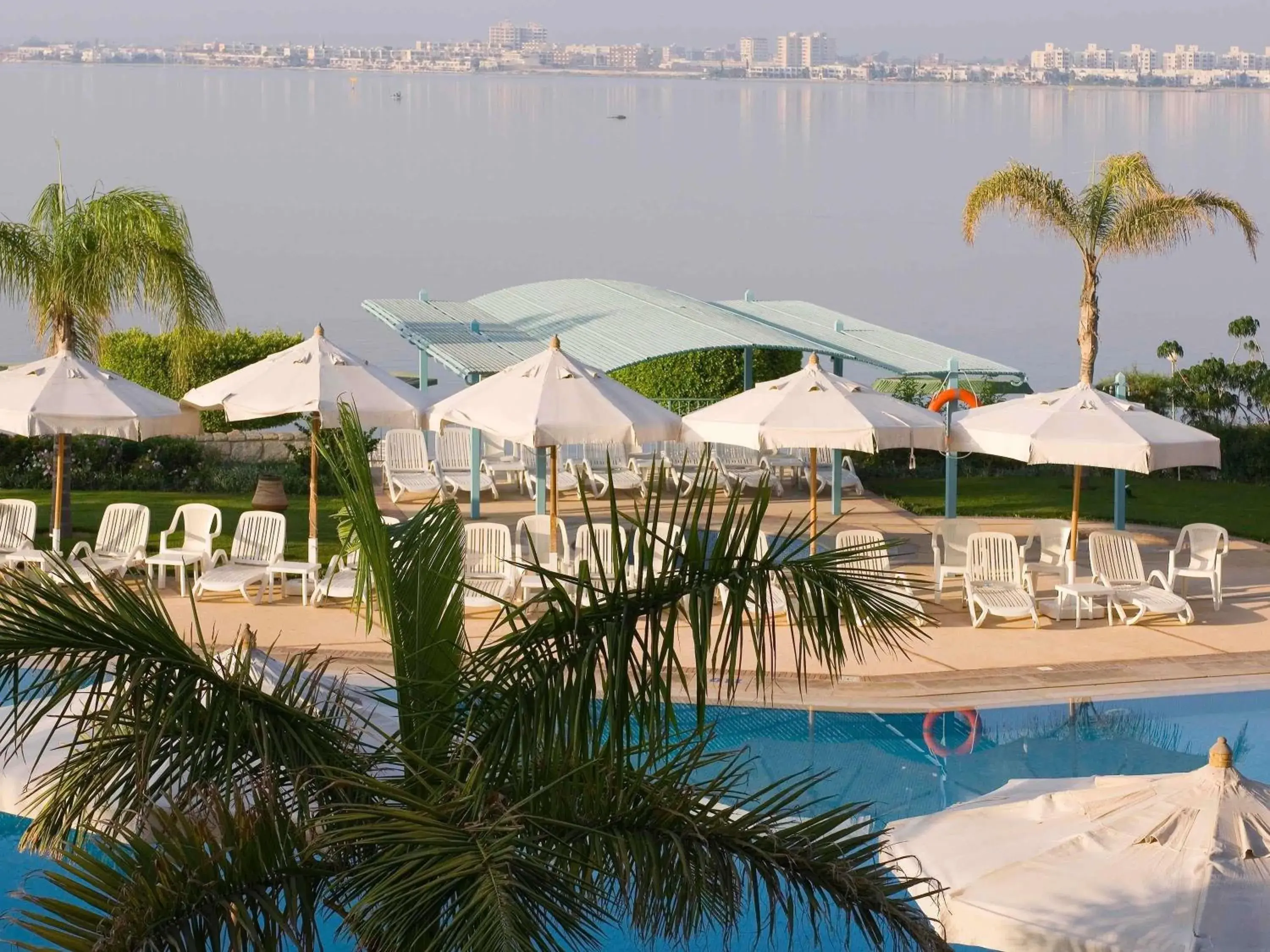 Pool view in Mercure Ismailia Forsan Island Pool view in Mercure Ismailia Forsan Island