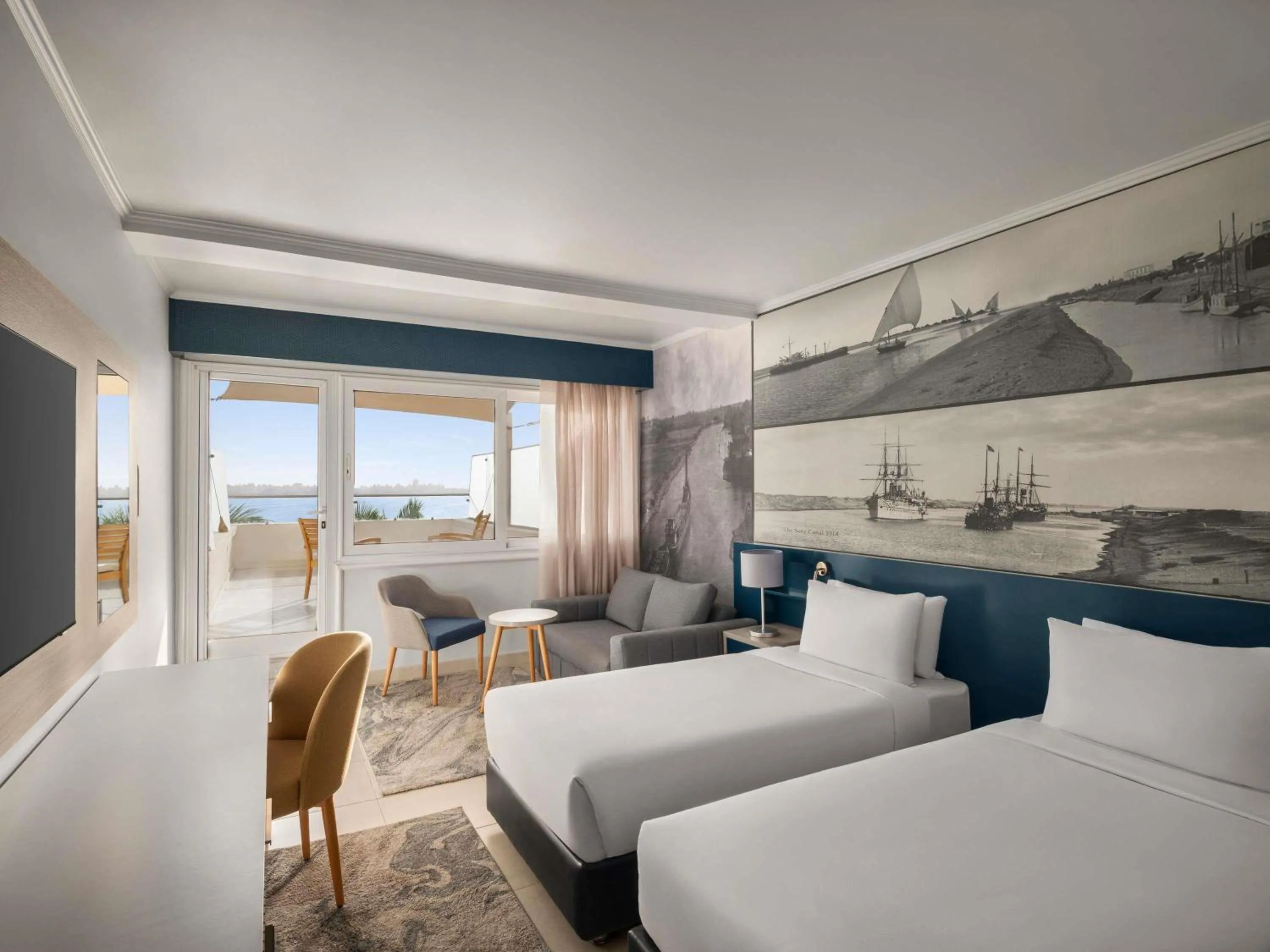 Bedroom, Bed in Mercure Ismailia Forsan Island