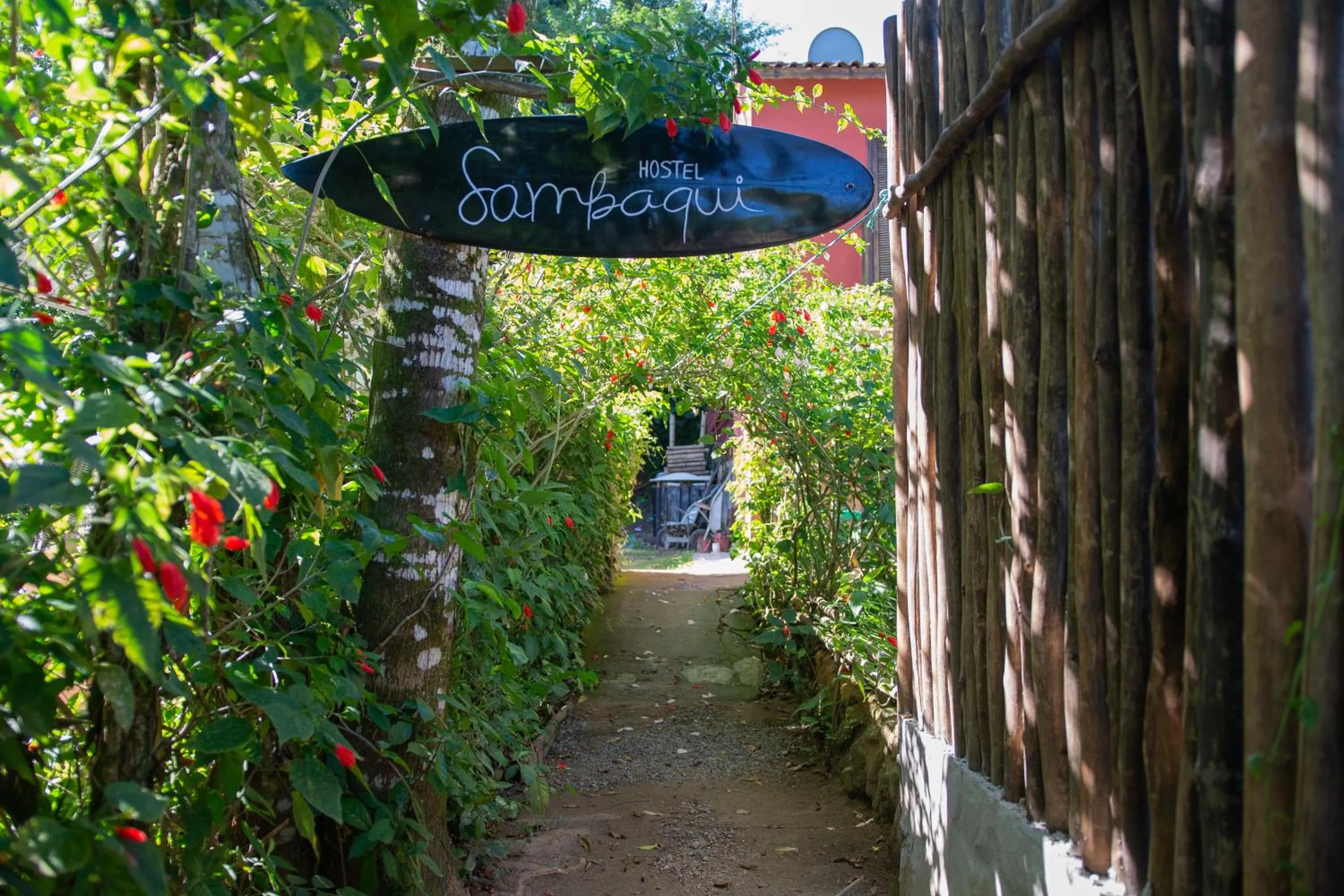 Garden view in Sambaqui Hostel