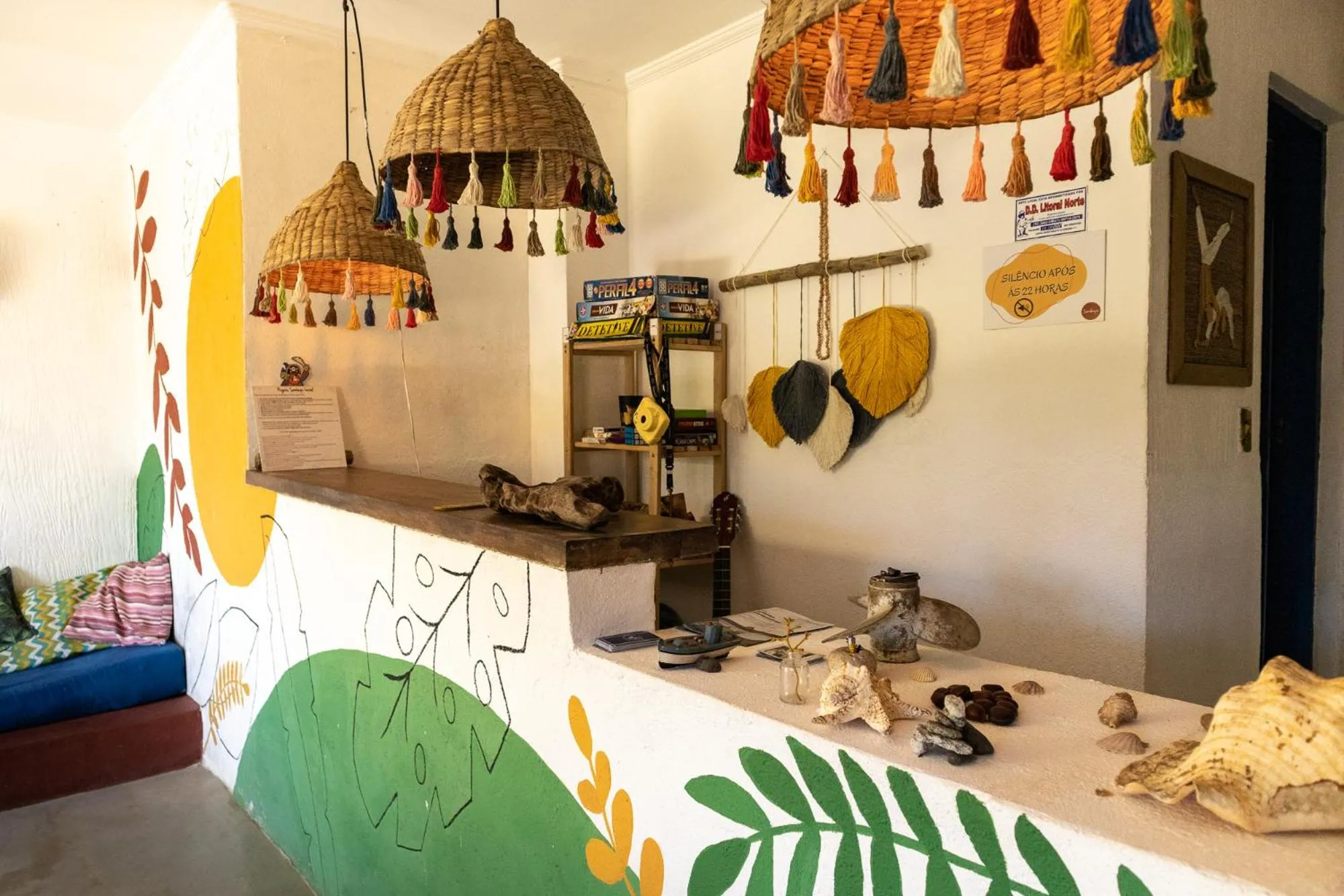 Lobby or reception in Sambaqui Hostel