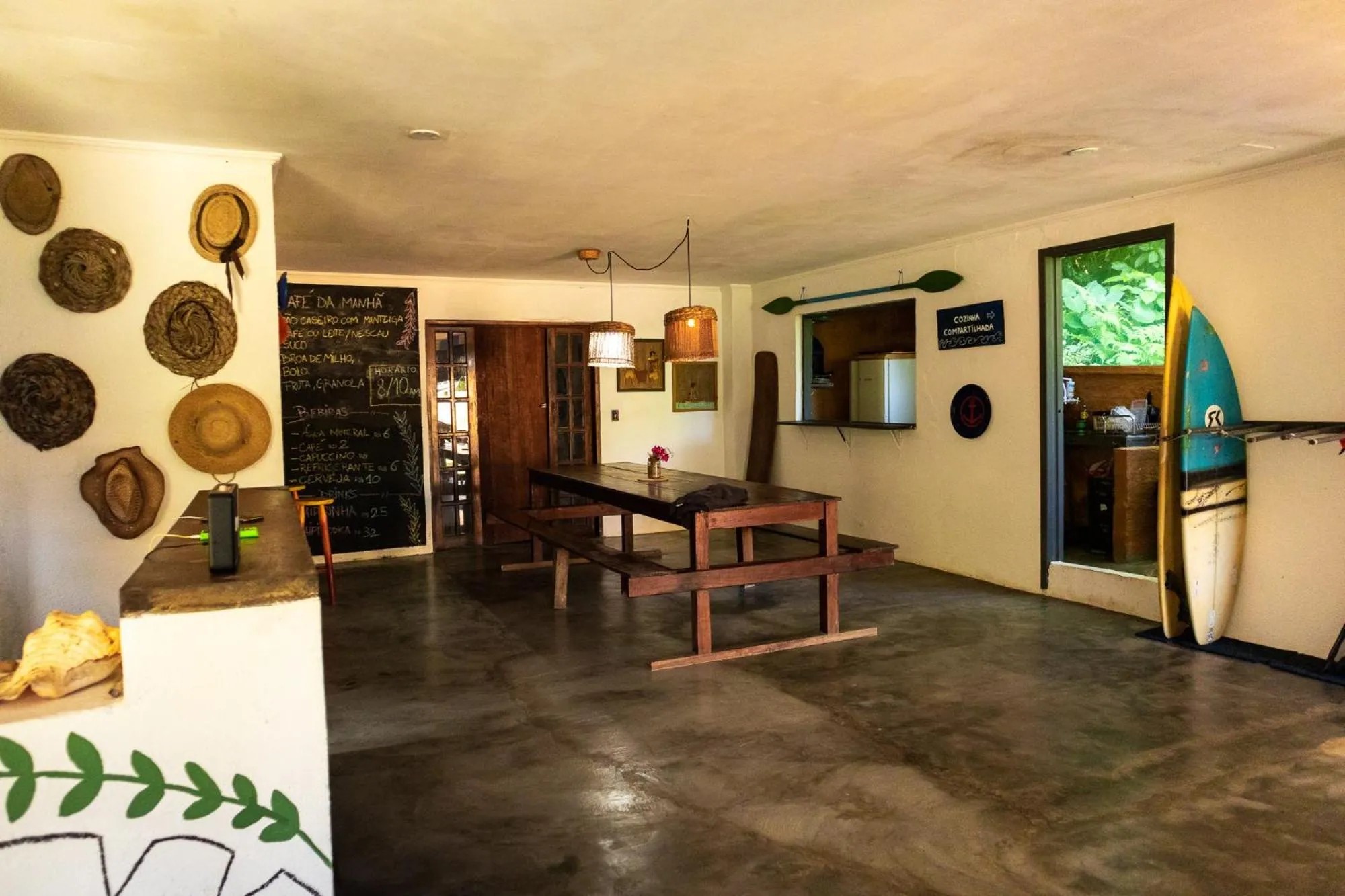 Living room in Sambaqui Hostel