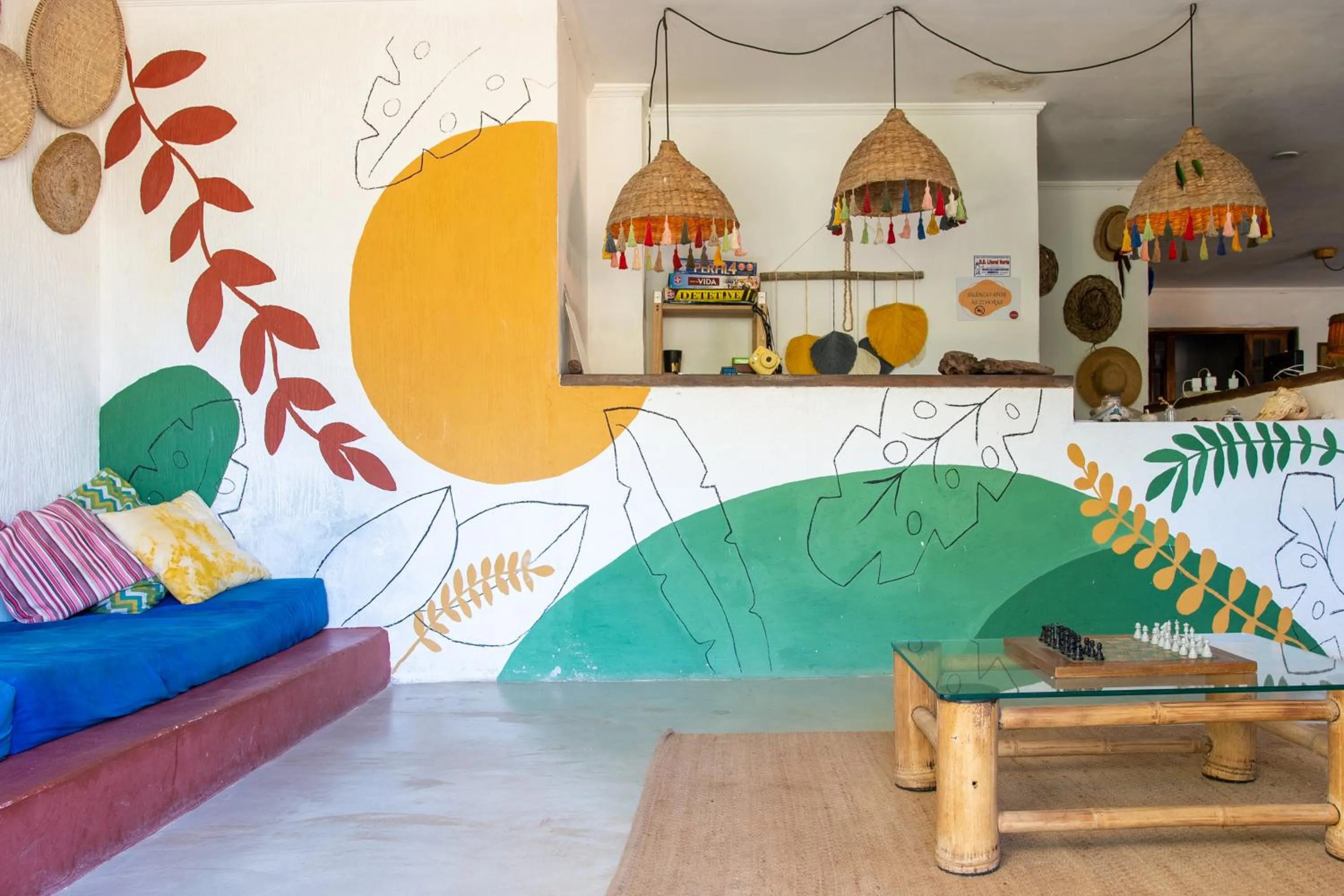 Living room in Sambaqui Hostel