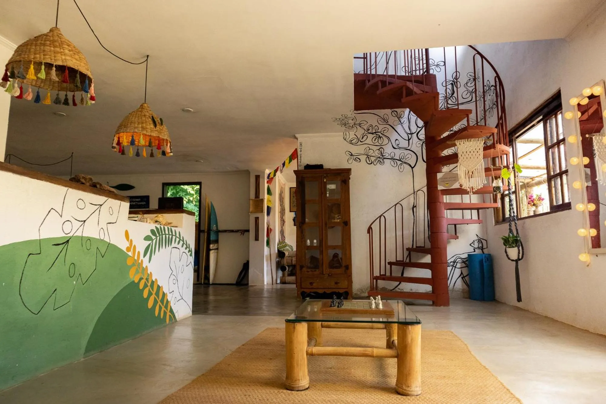 Living room in Sambaqui Hostel