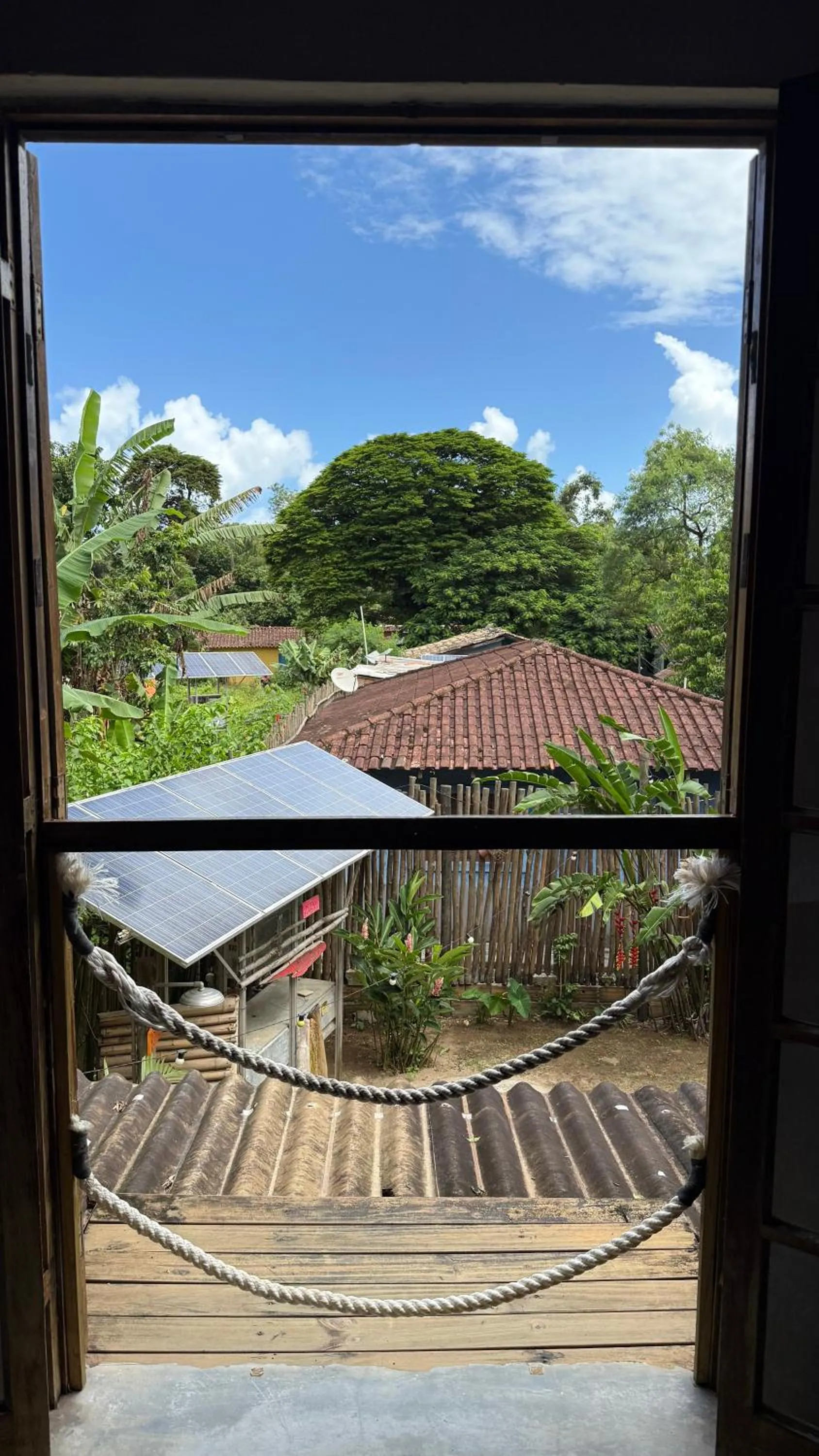 Garden view in Sambaqui Hostel