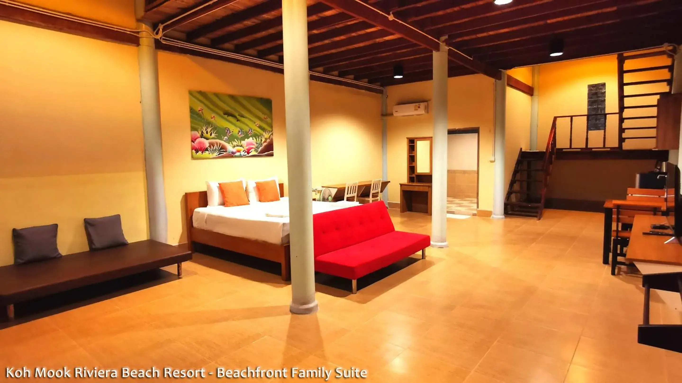 Living room, Bed in Koh Mook Riviera Beach Resort Living room, Bed in Koh Mook Riviera Beach Resort