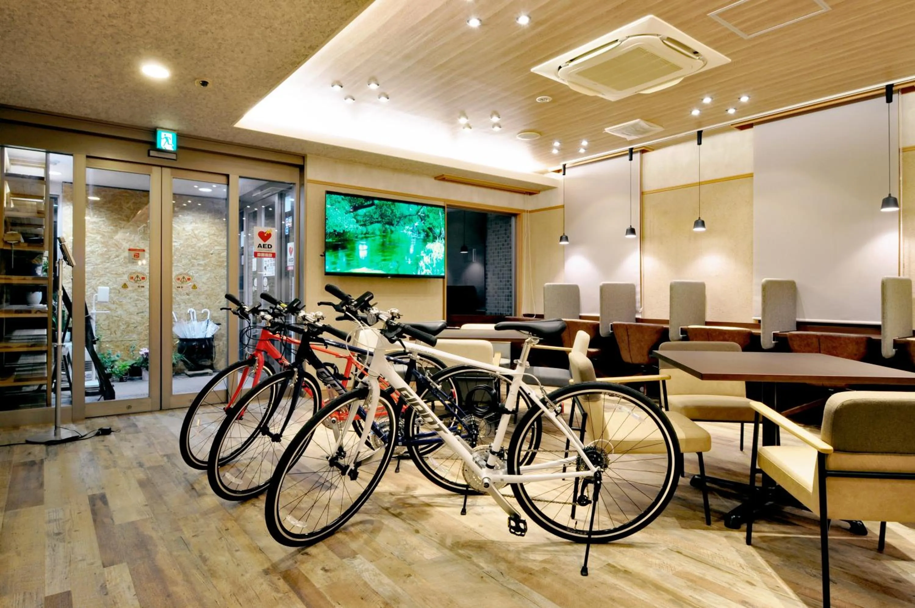 Cycling in Annex Hotel Abe