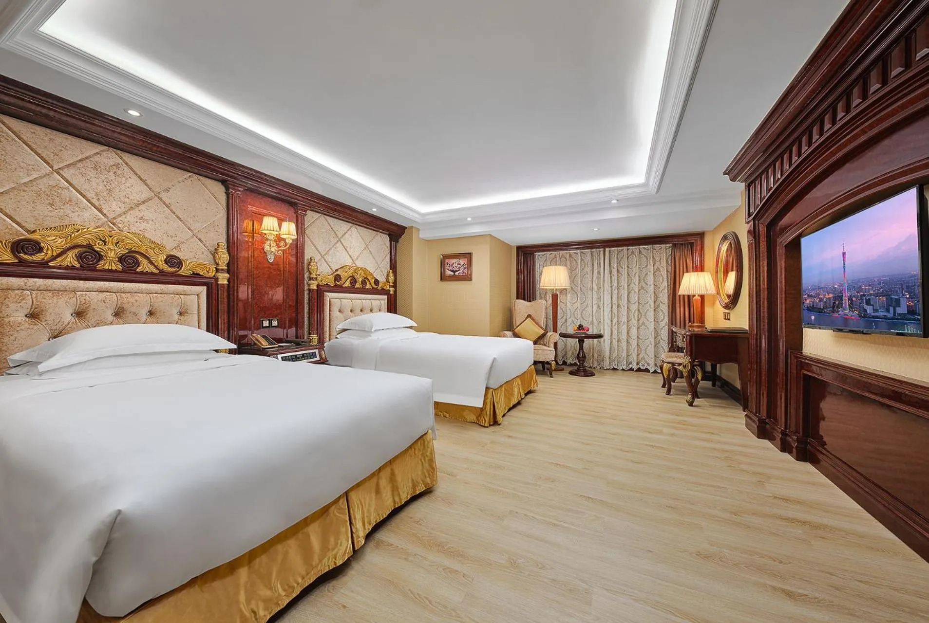 Photo of the whole room, Bed in Yueda Financial City International Hotel
