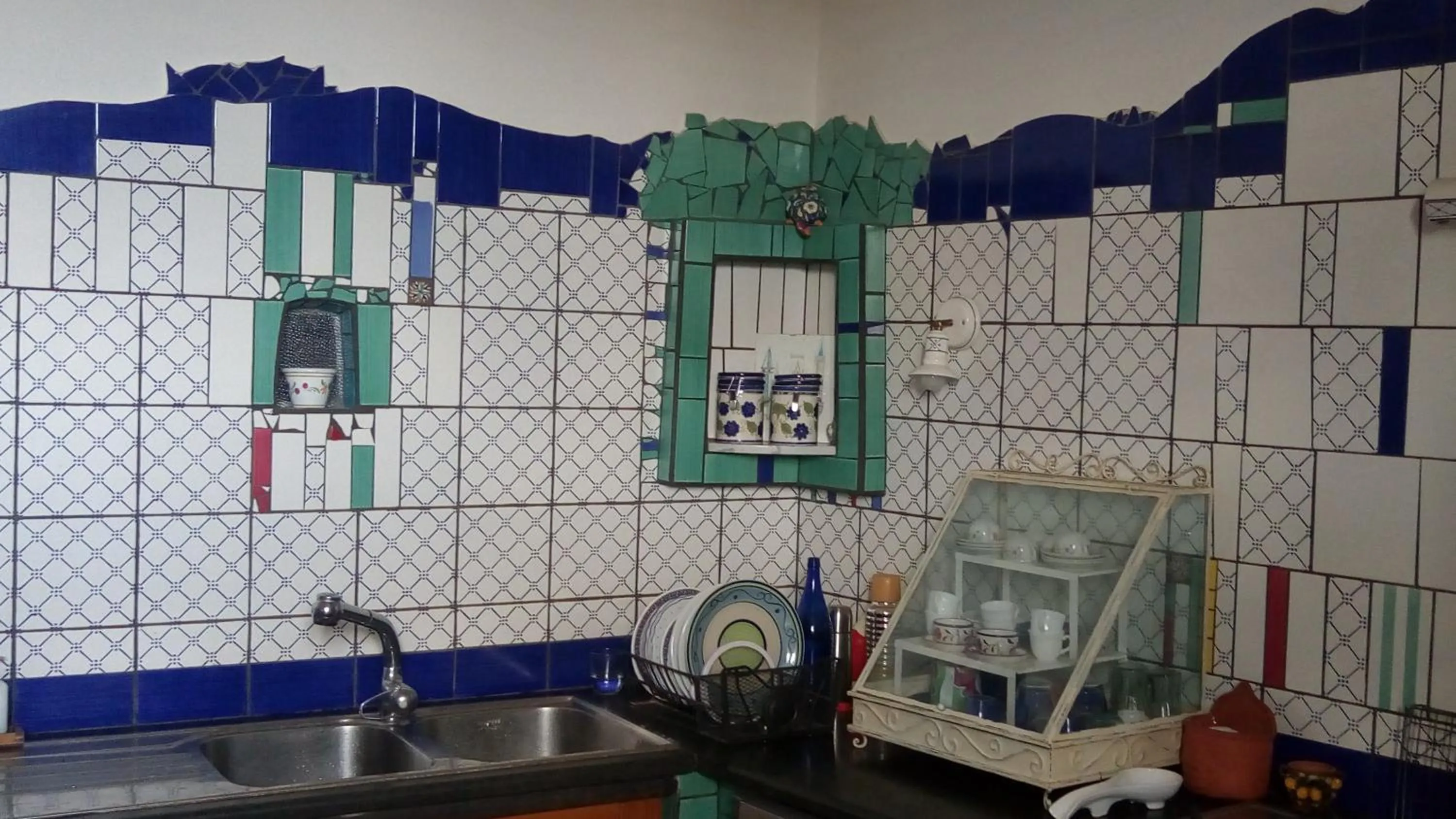 Communal kitchen in B&B Al Ponte