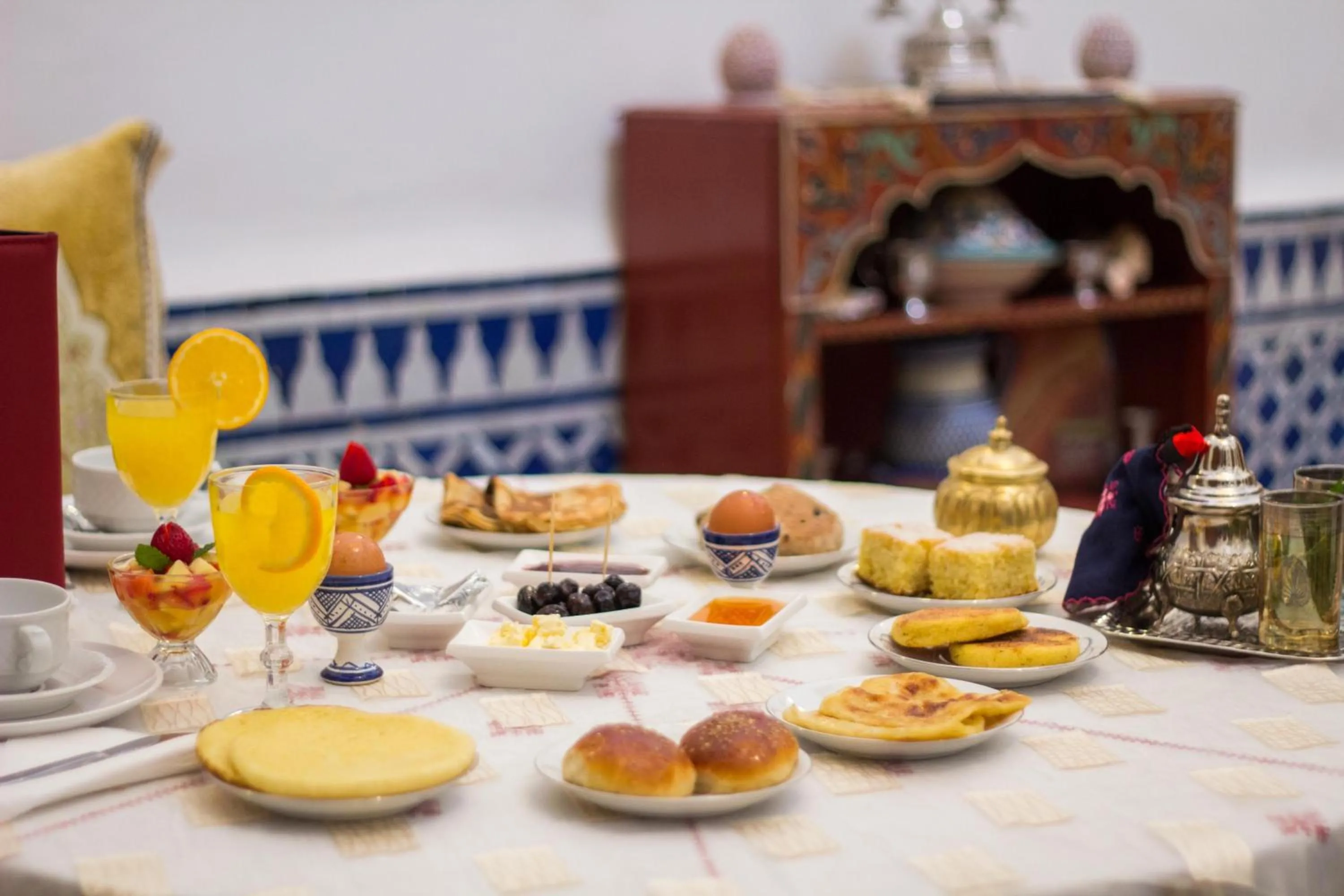 Continental breakfast in Riad Dar Bab Guissa