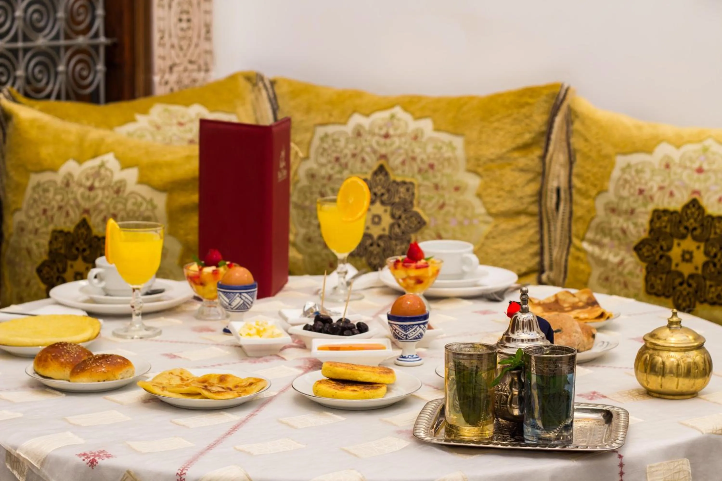 Continental breakfast in Riad Dar Bab Guissa