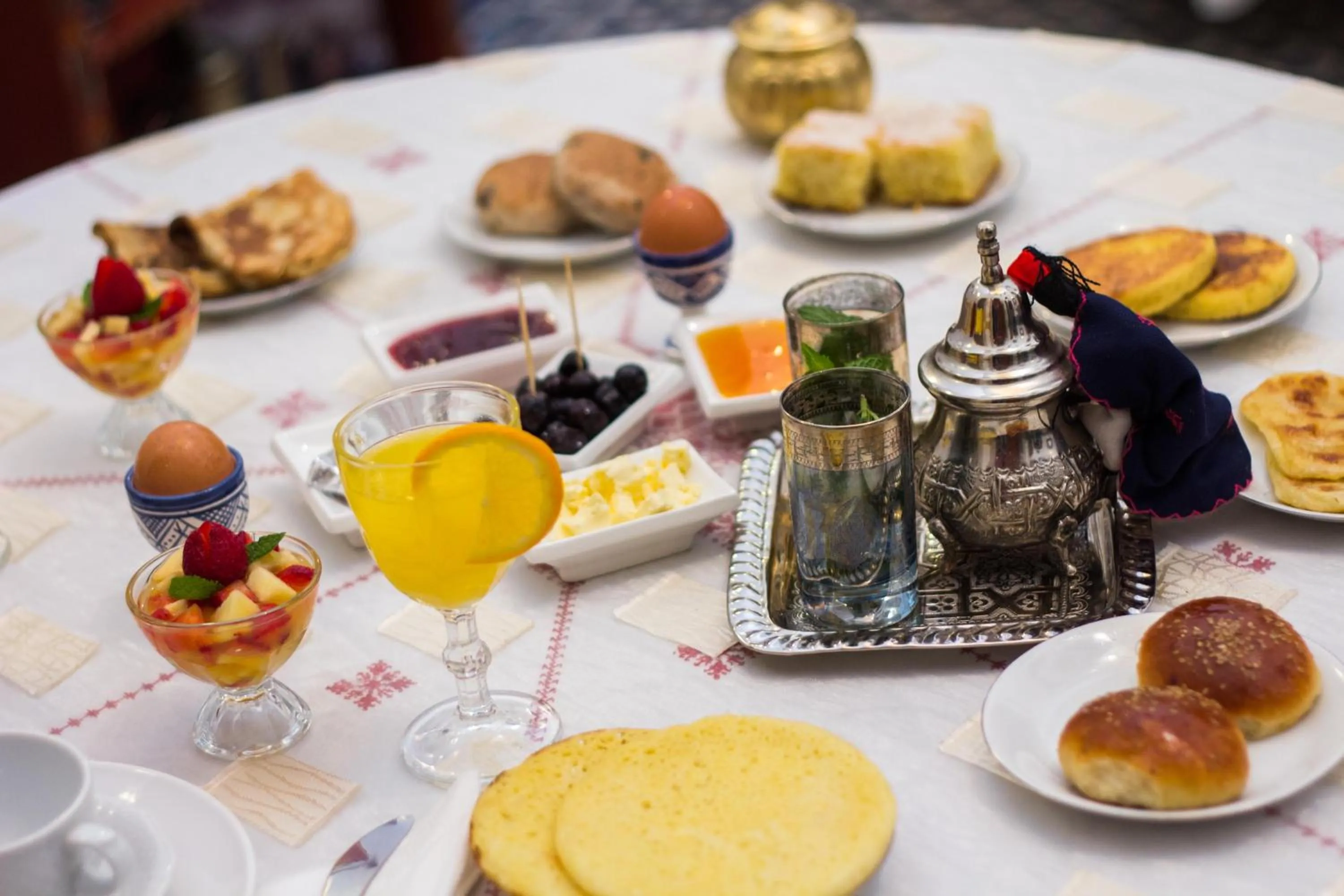 Continental breakfast in Riad Dar Bab Guissa