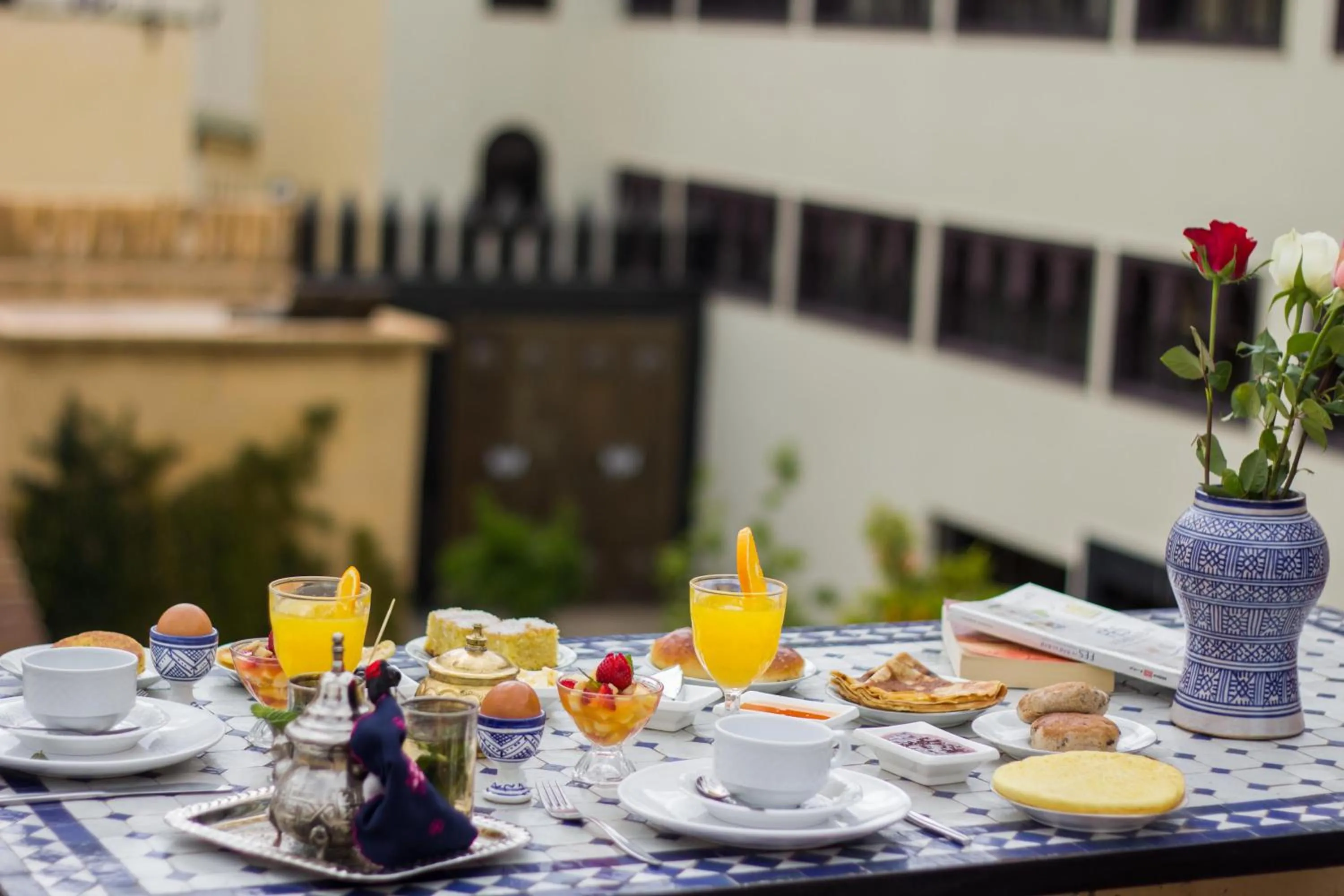 Continental breakfast in Riad Dar Bab Guissa