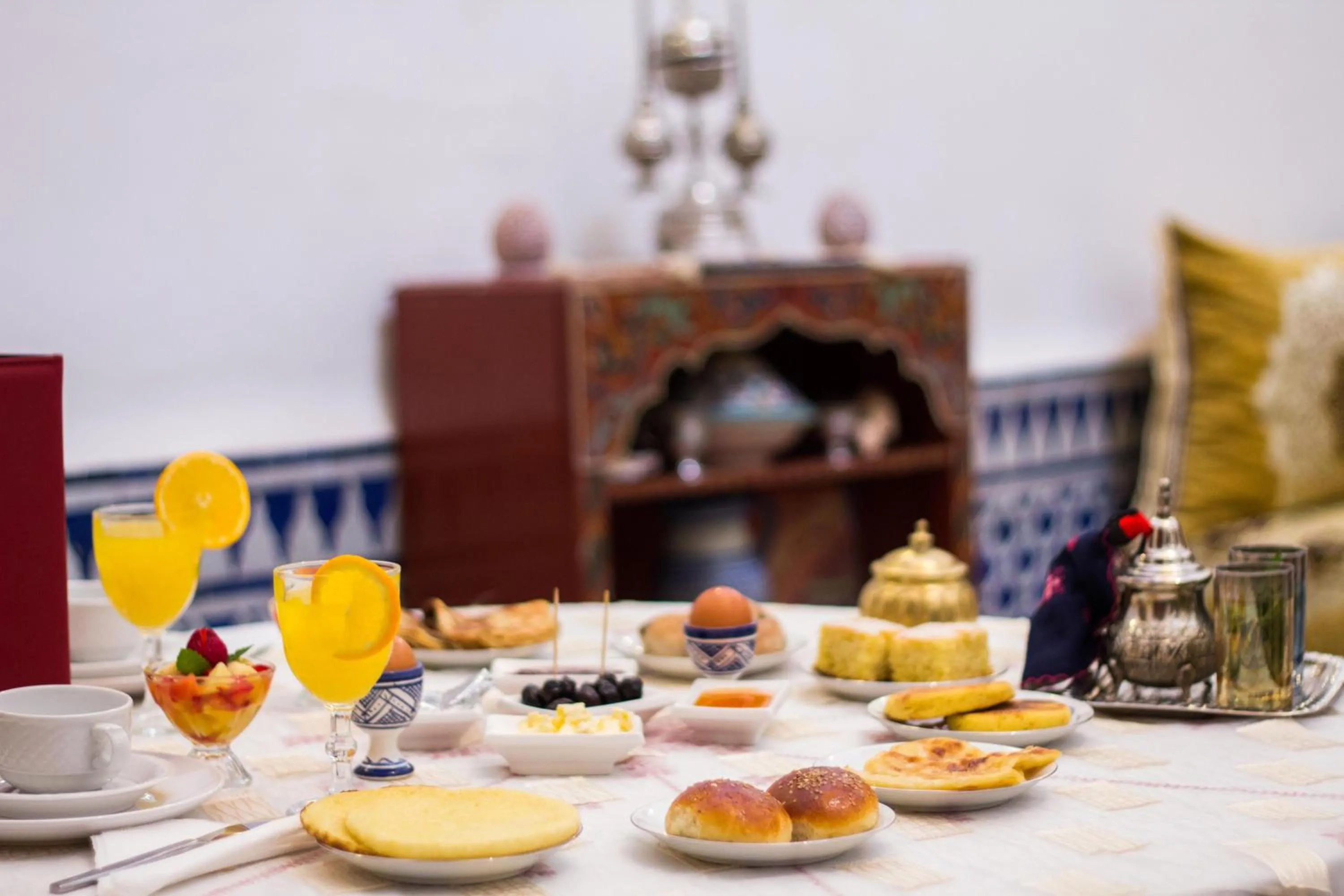 Continental breakfast in Riad Dar Bab Guissa