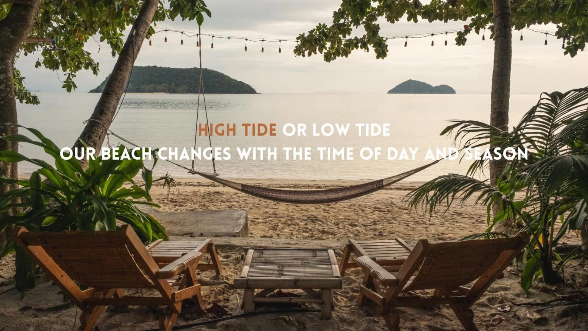 Beach in Colorful Hut