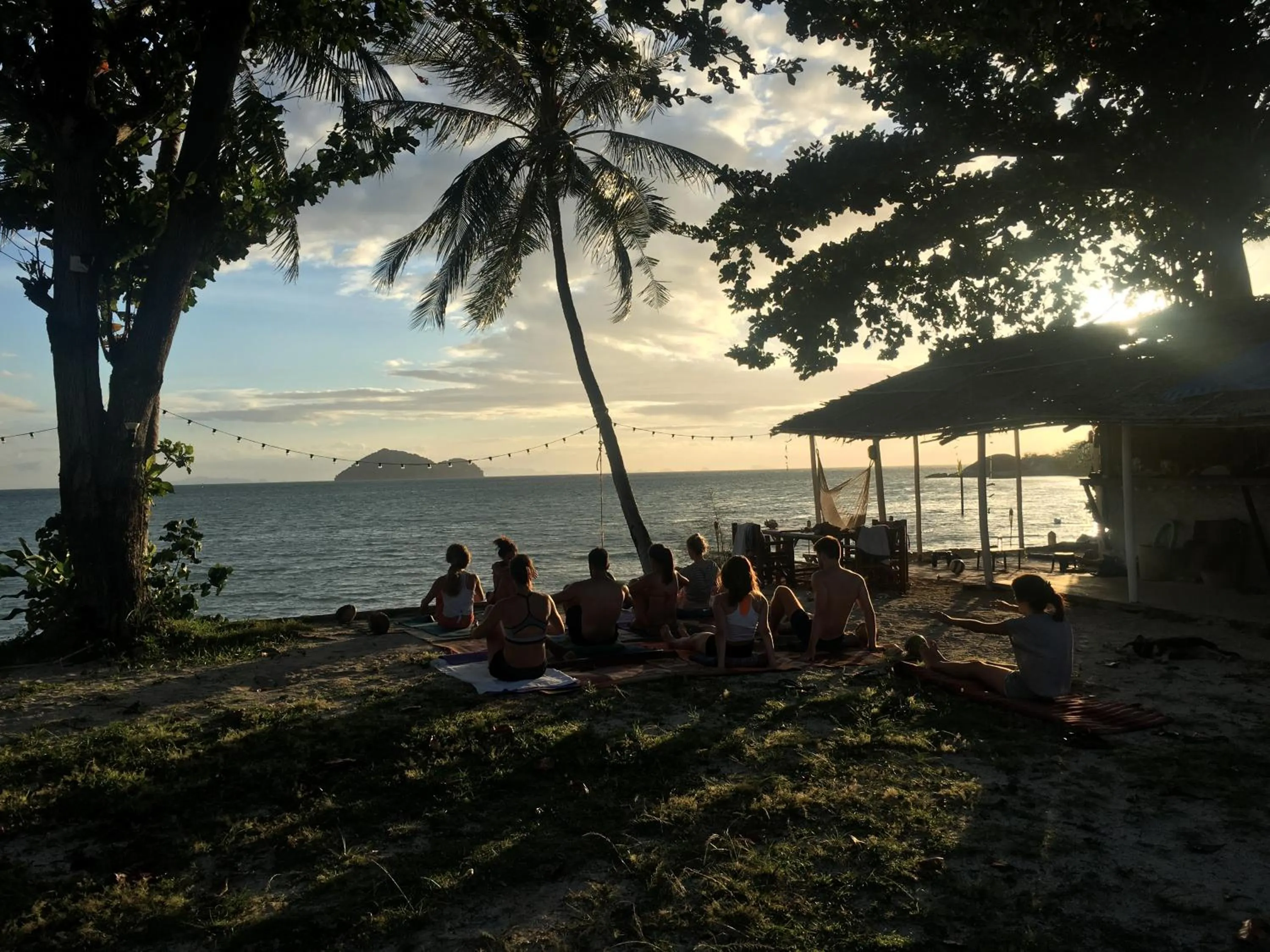 People in Colorful Hut