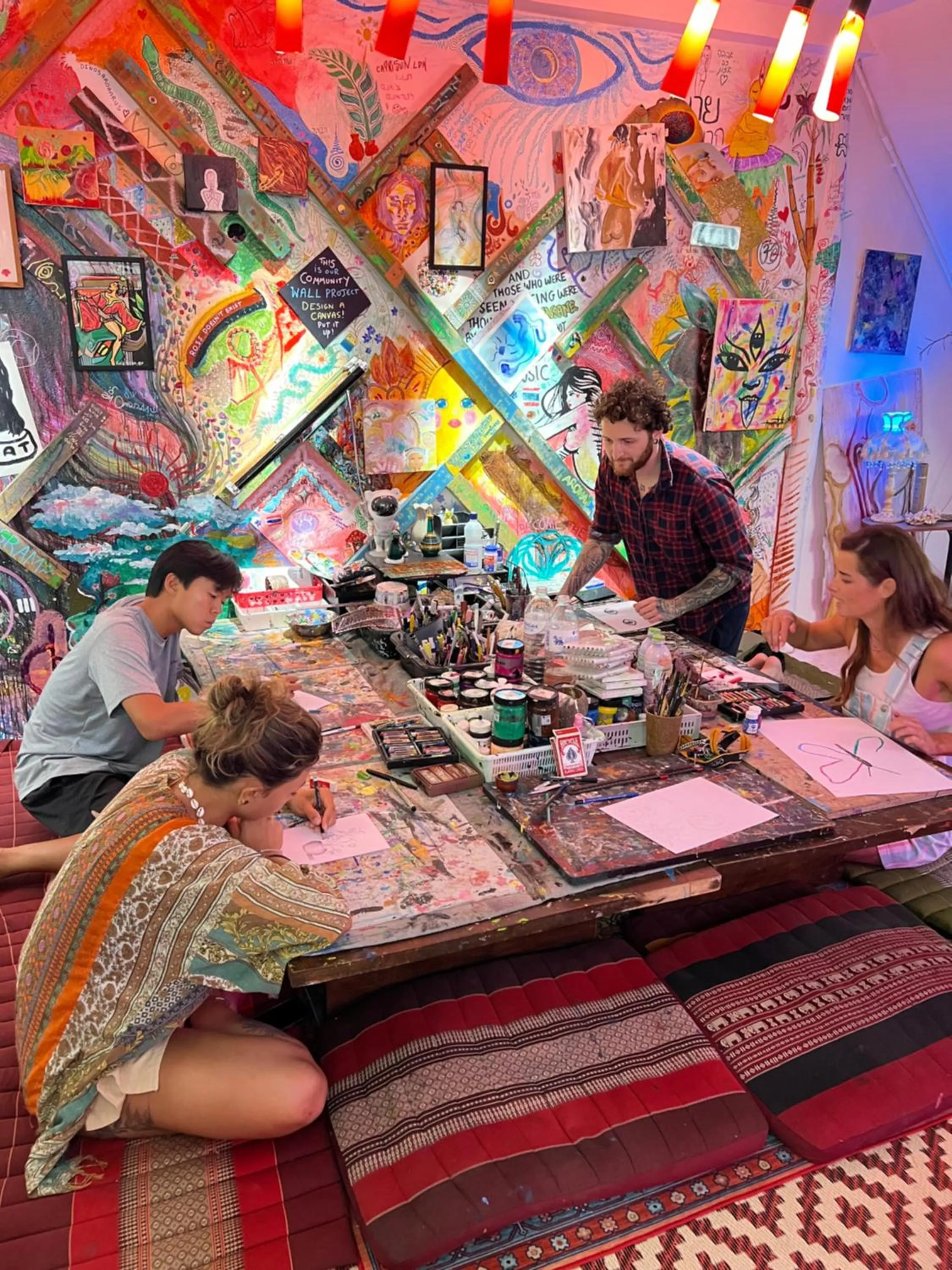 Activities in Colorful Hut