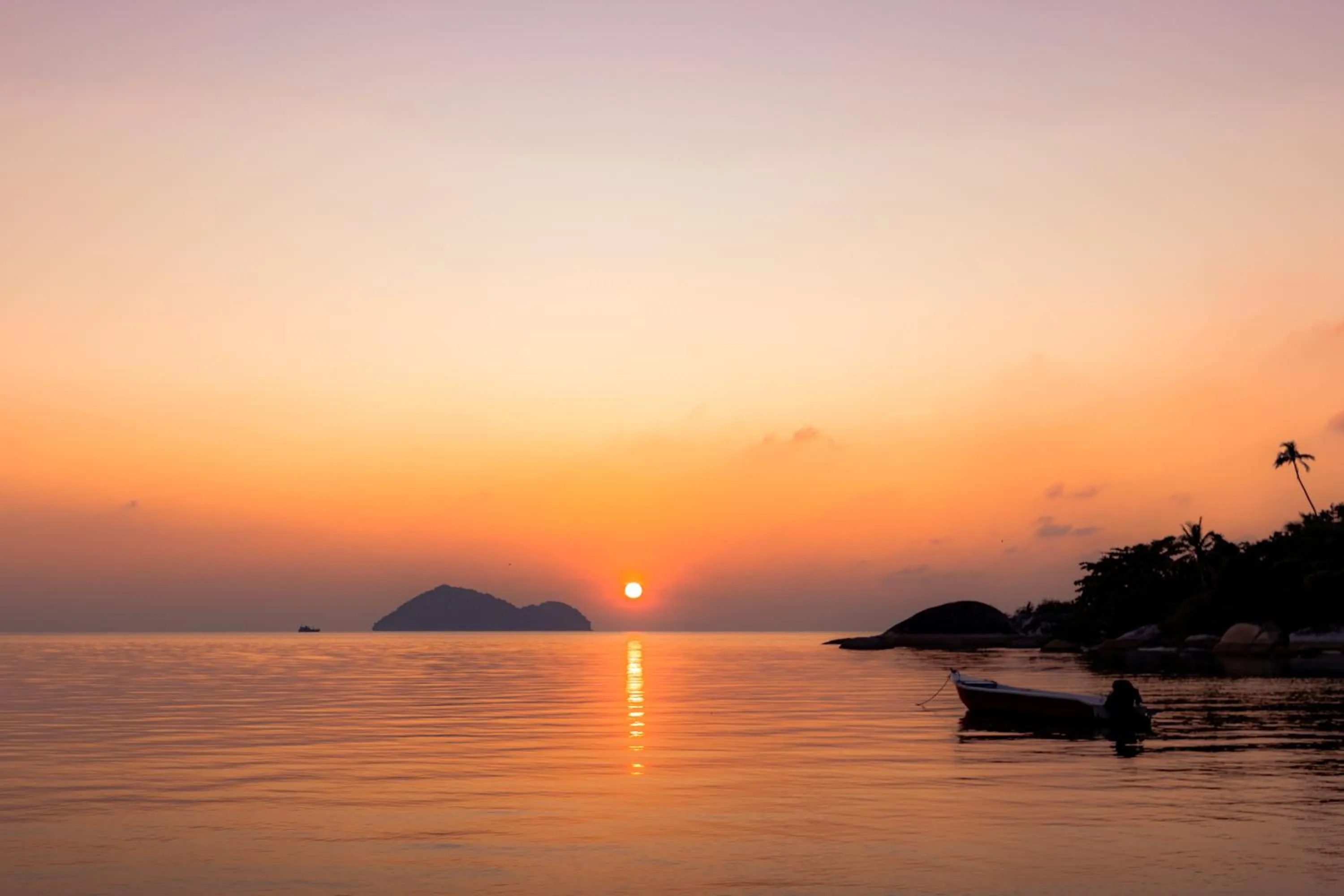 Sunset in Colorful Hut