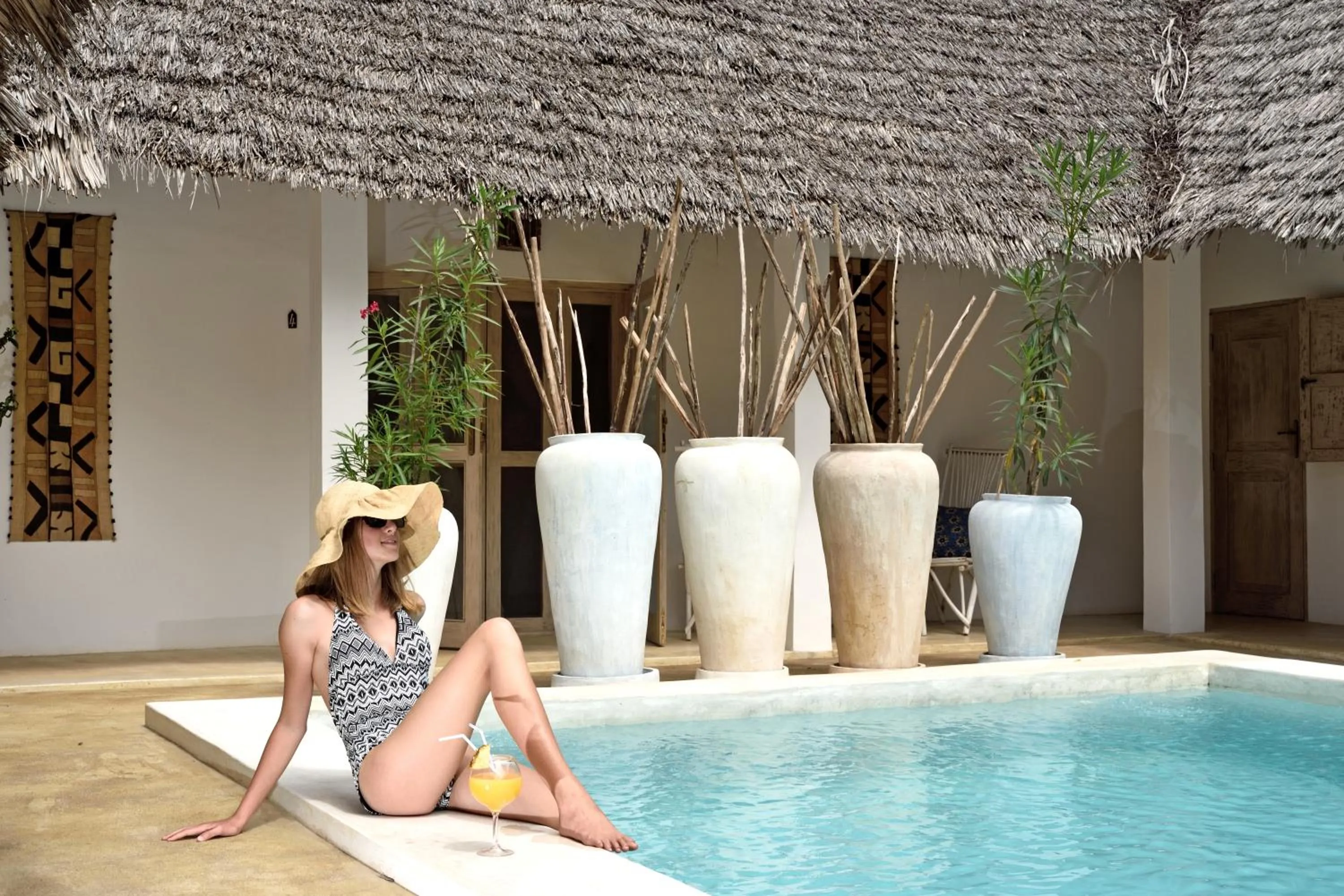 Pool view in Sharazad Boutique Hotel