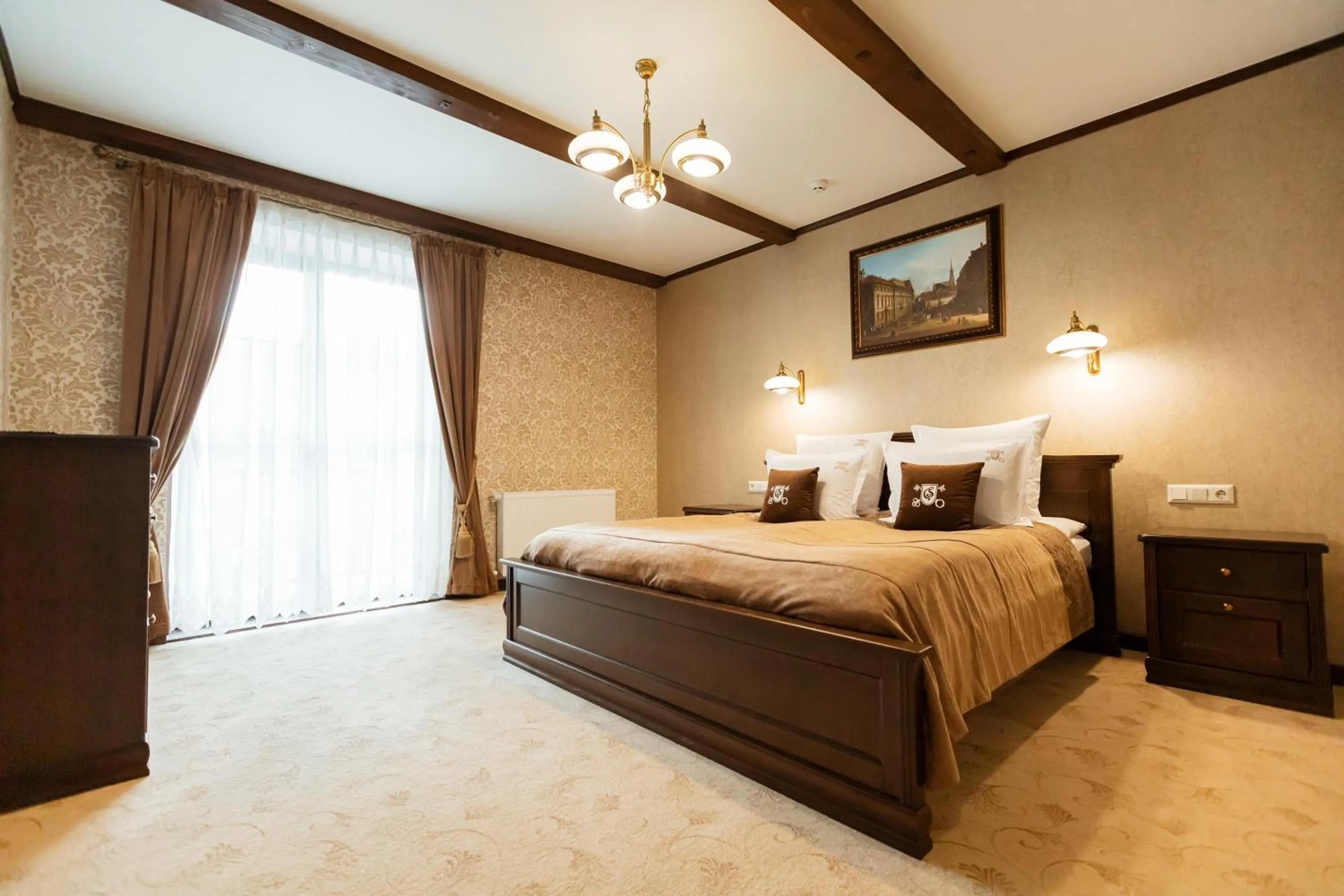 Bed in GasthauS & SPA