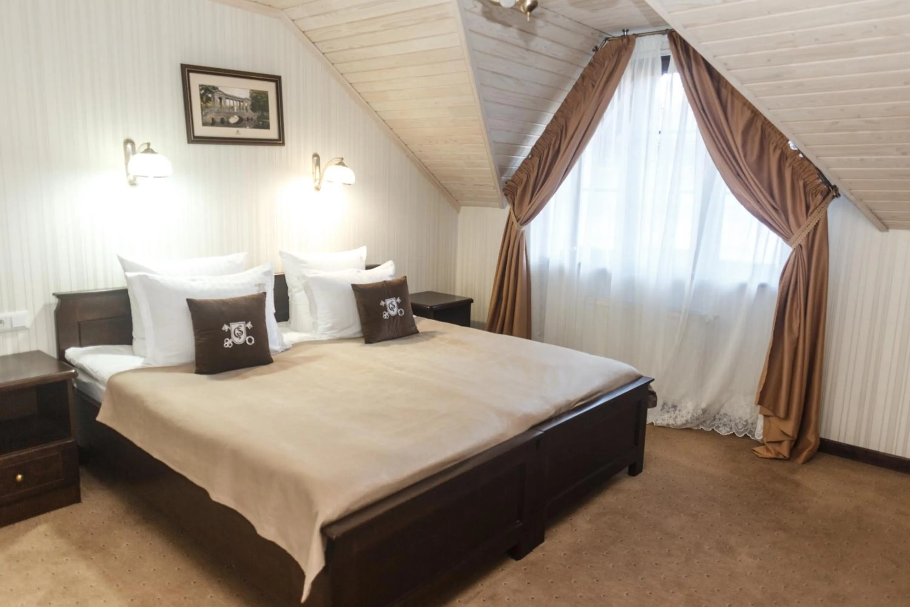 Bed in GasthauS & SPA