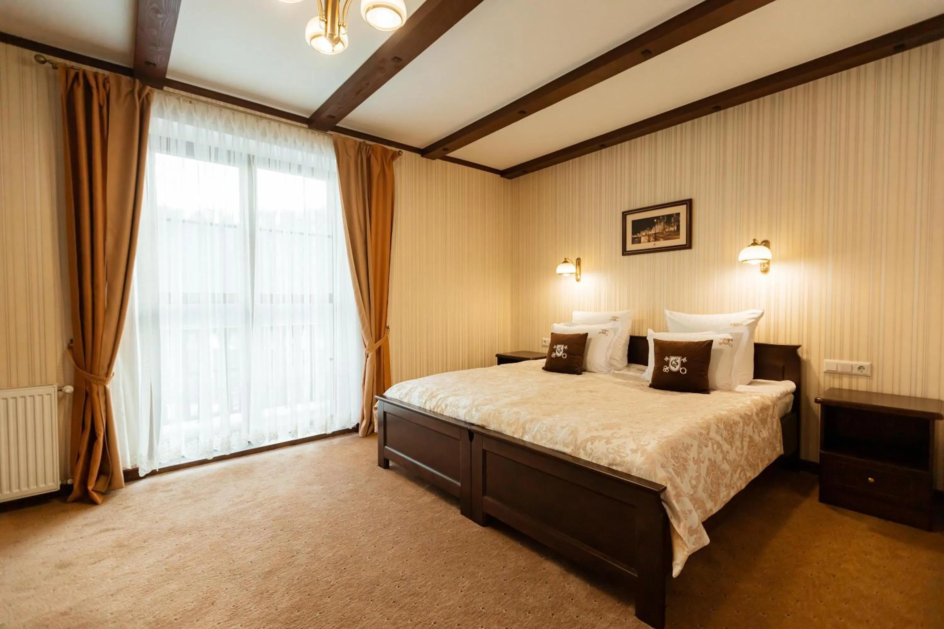 Bed in GasthauS & SPA