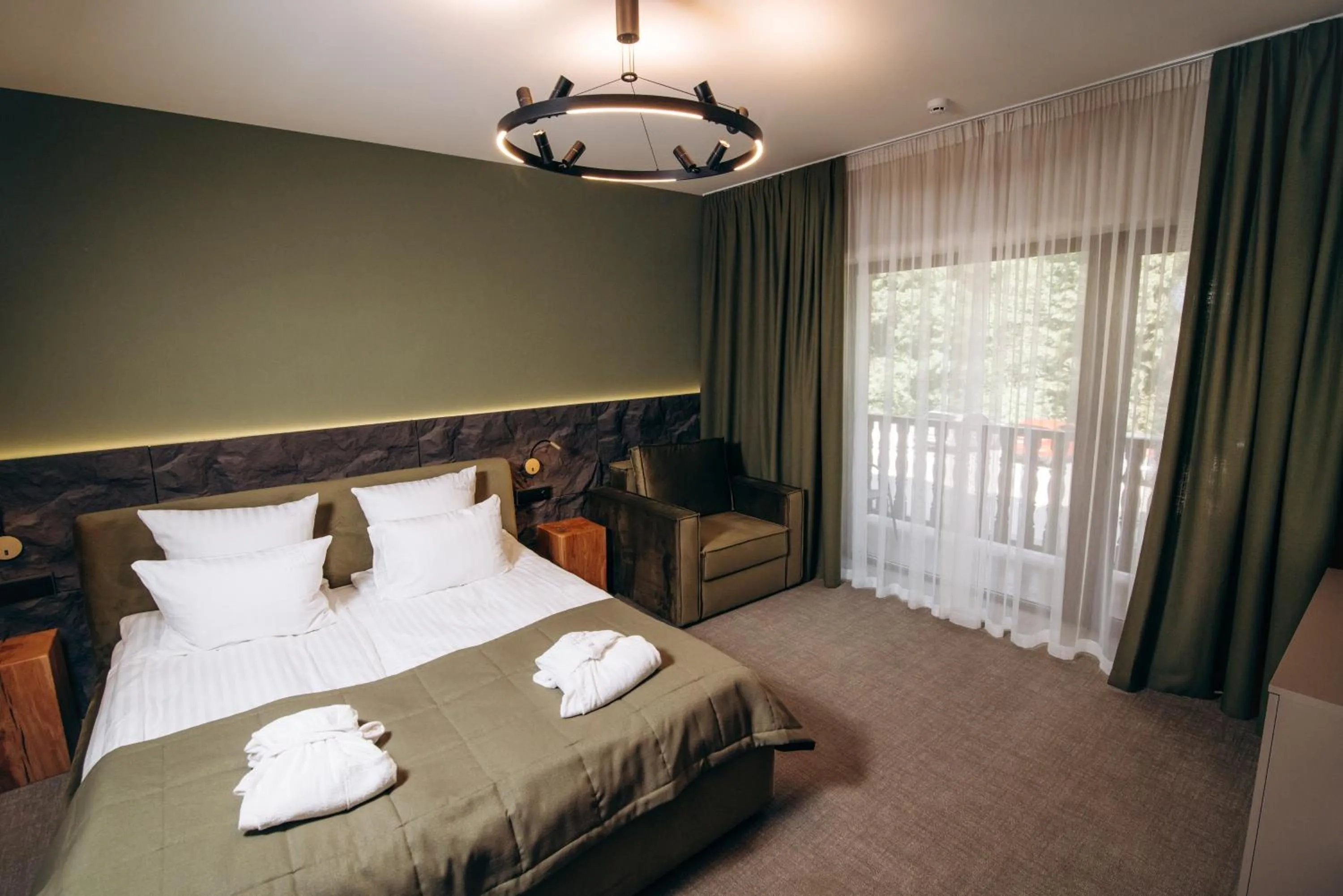 Bed in GasthauS & SPA