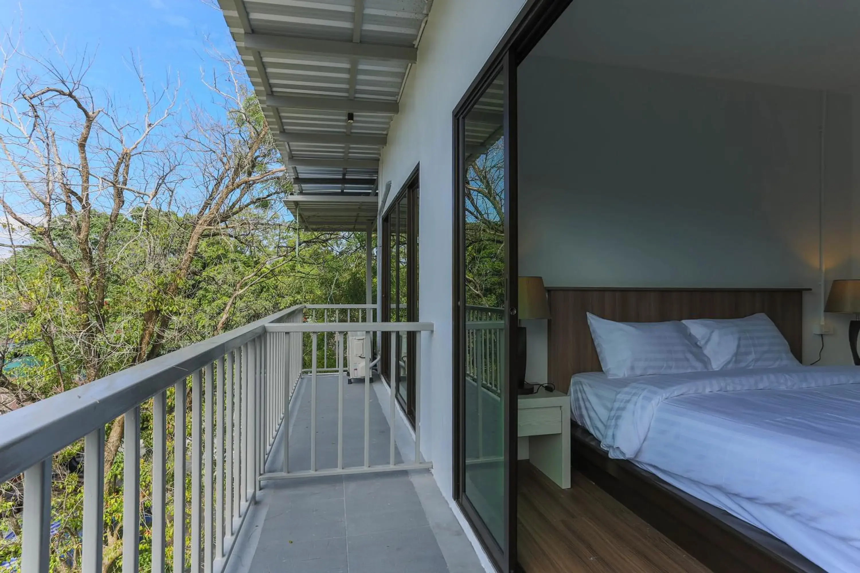 Balcony/Terrace, Bed in A Plus Hotel Balcony/Terrace, Bed in A Plus Hotel